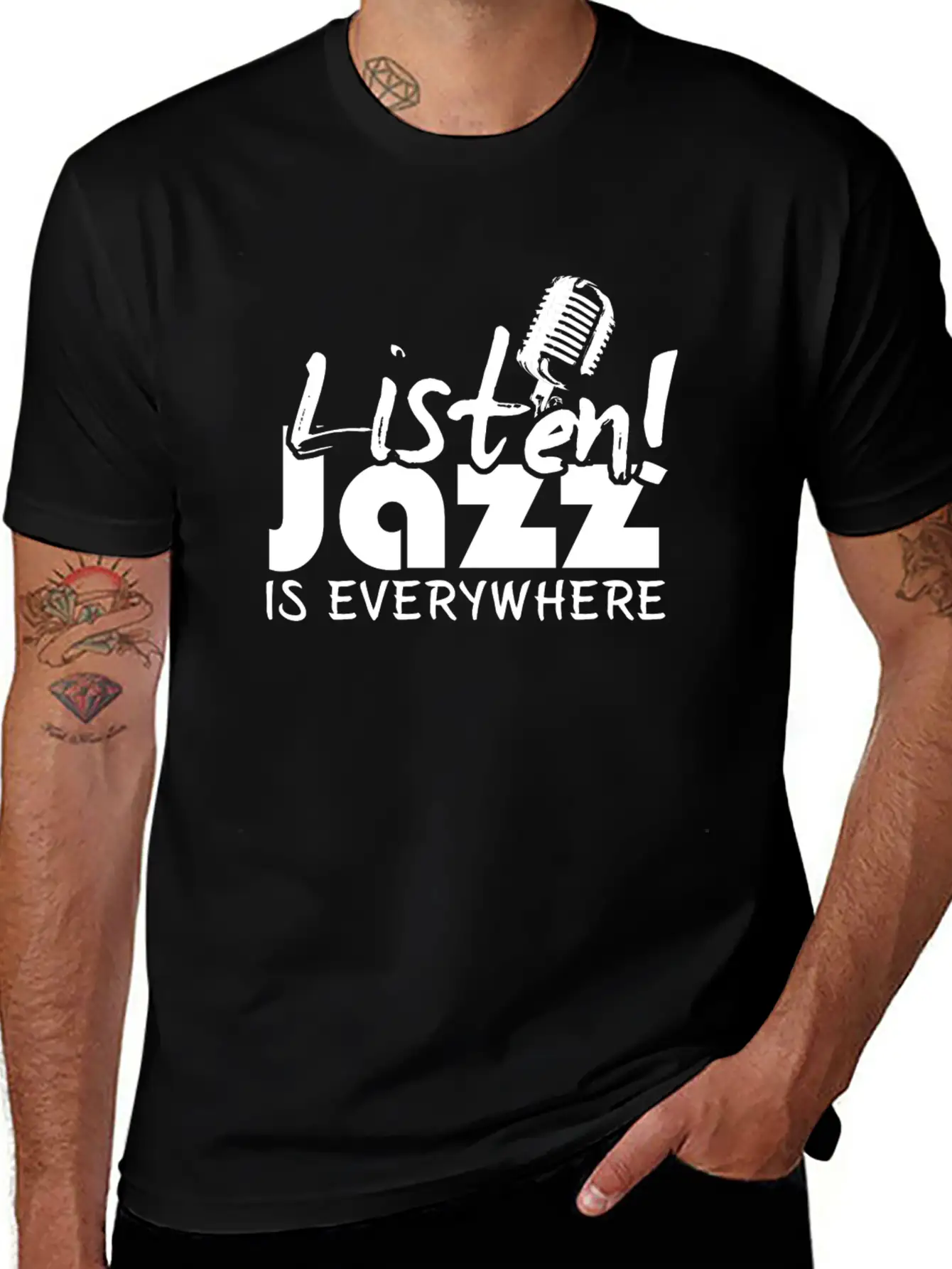 Jazz - Music - Saxophone - Sax - Rythm - Trumpet Timeless Short Sleeve Tee – Comfy And Minimalist Design