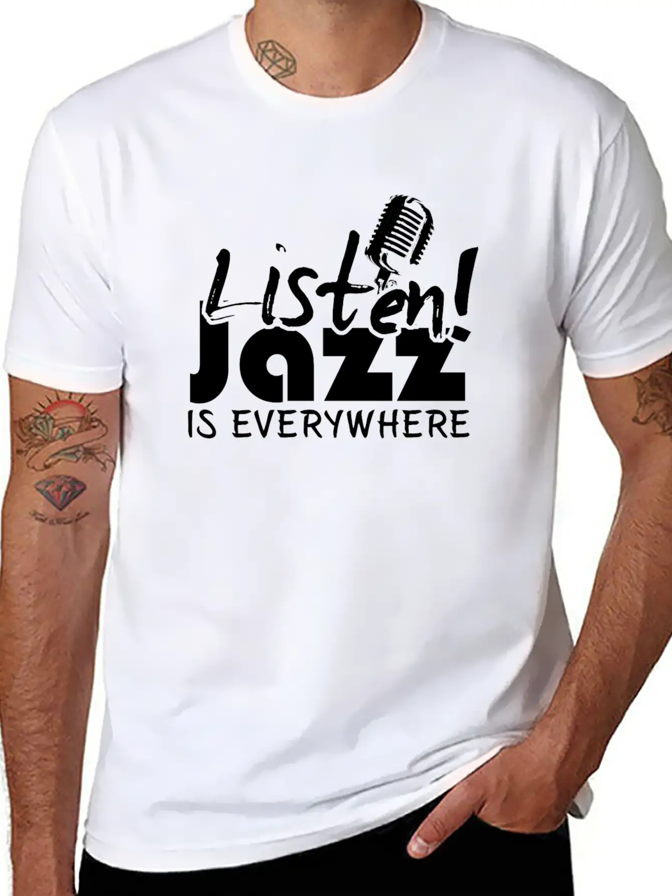 Jazz - Music - Saxophone - Sax - Rythm - Trumpet Timeless Short Sleeve Tee – Comfy And Minimalist Design