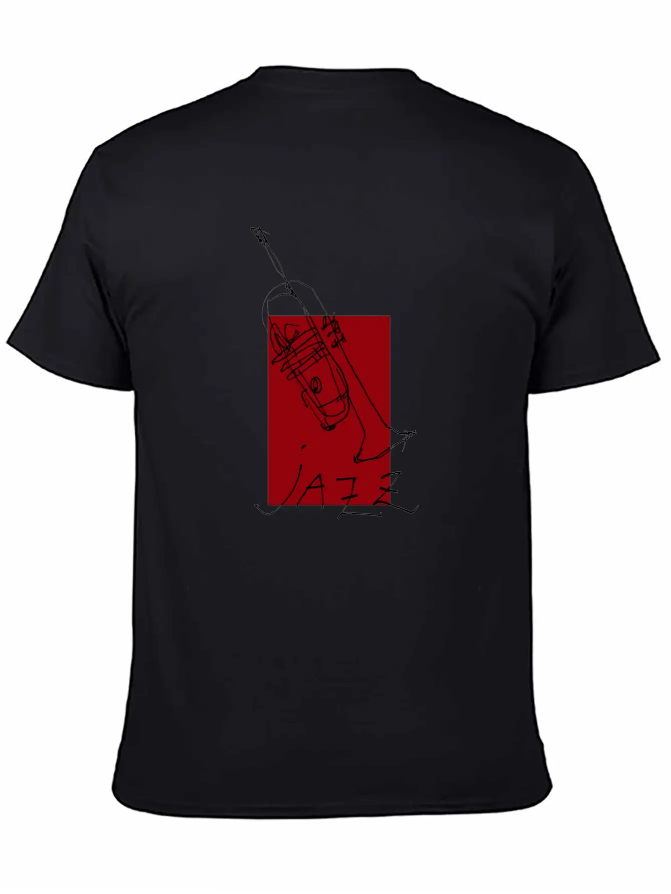 Jazz Trumpet Black 1 Basic Graphic T-Shirt – Daily Comfort In Soft Cotton