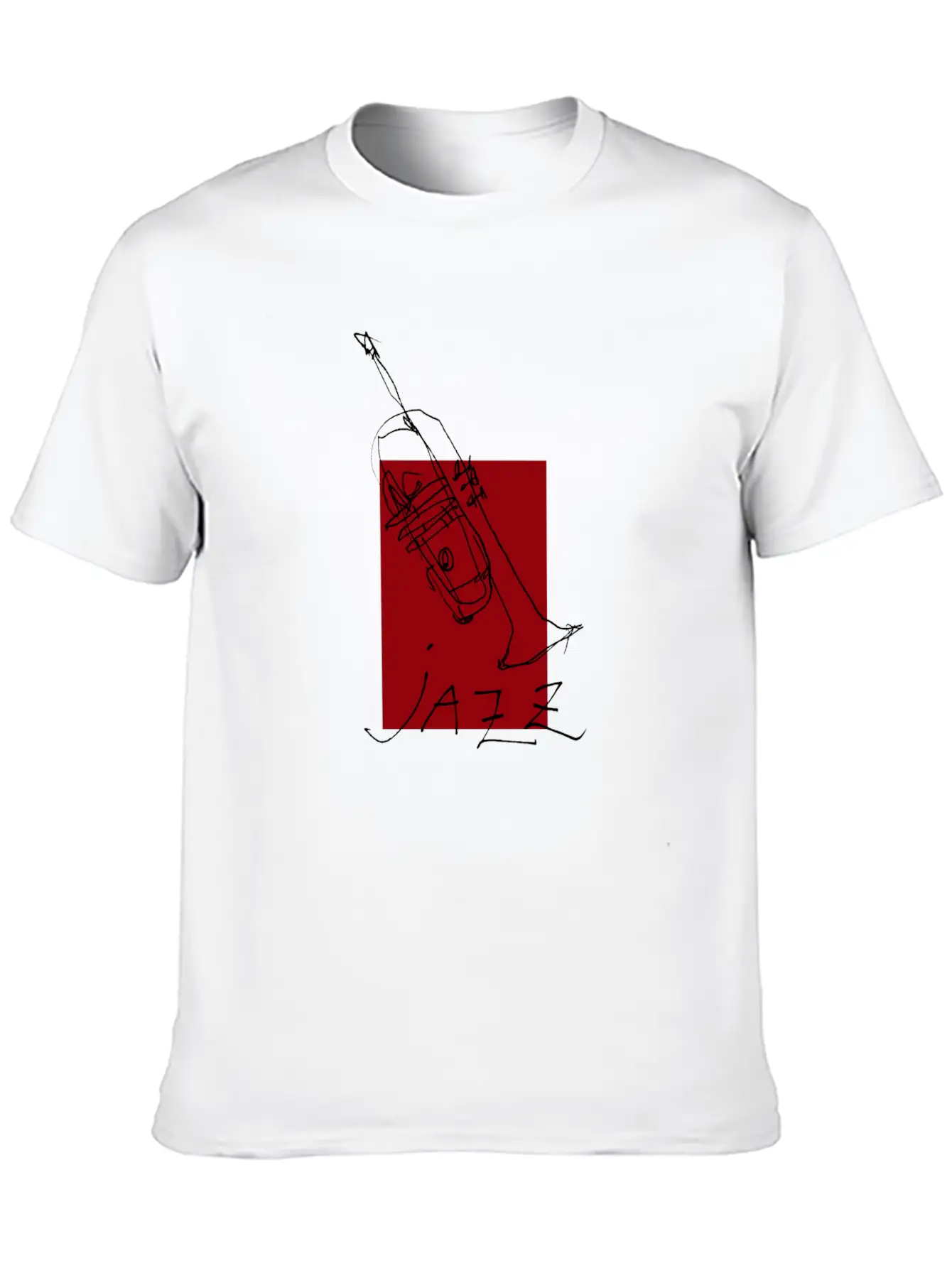 Jazz Trumpet Black 1 Basic Graphic T-Shirt – Daily Comfort In Soft Cotton