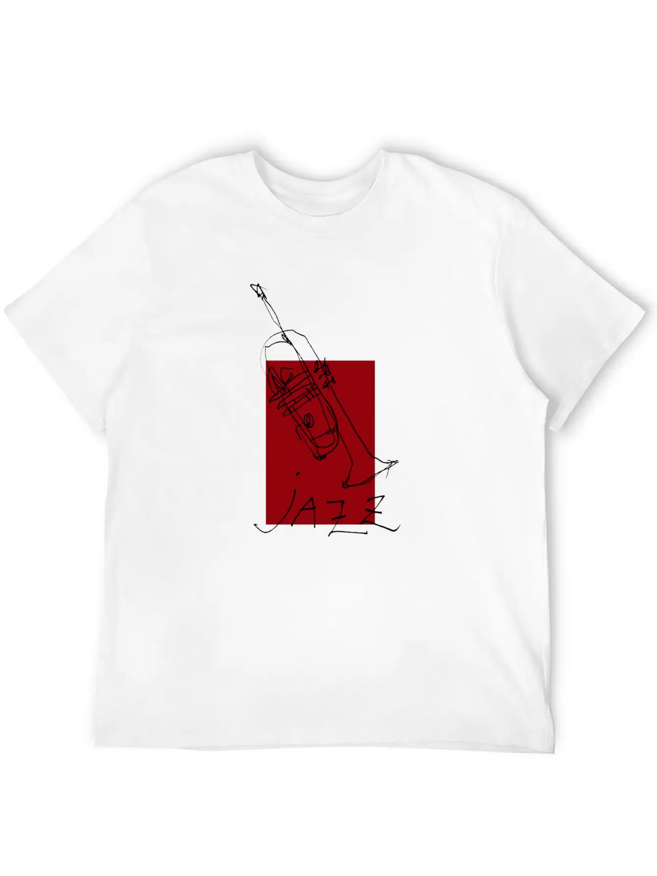 Jazz Trumpet Black 1 Basic Graphic T-Shirt – Daily Comfort In Soft Cotton