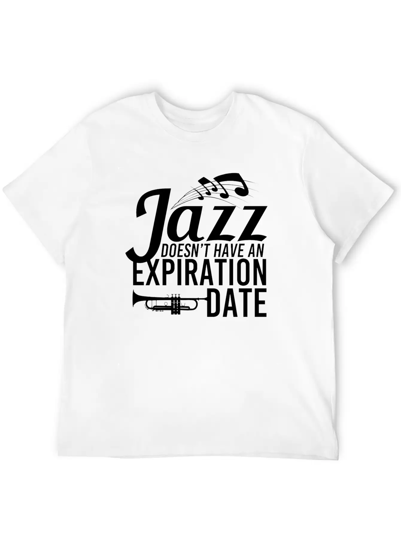 Jazz - Trumpet - Saxophone - Music - I Love Jazz Stylish Everyday T-Shirt – Unisex Basic Cotton Tee