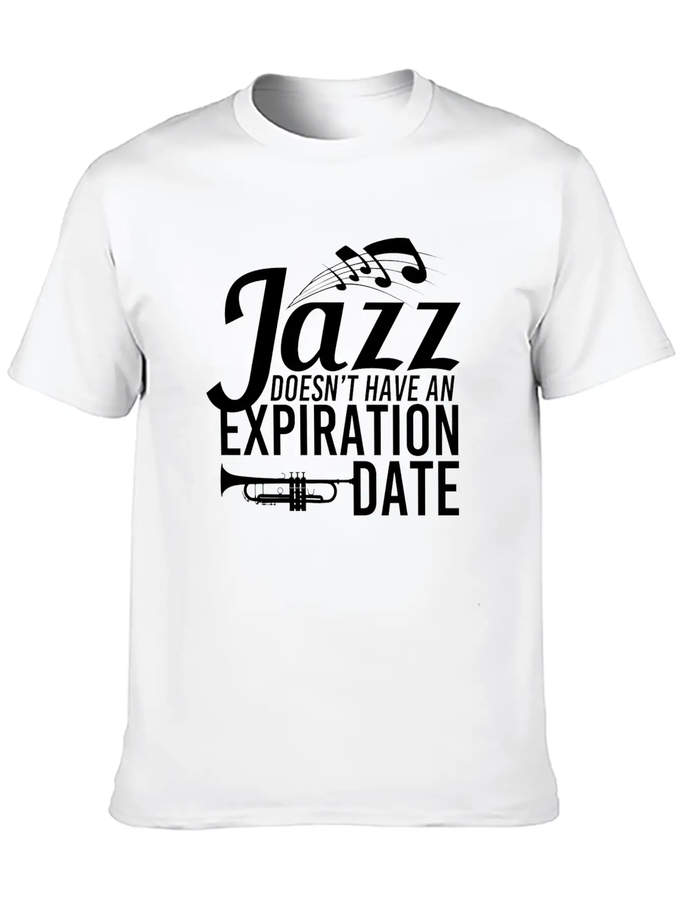 Jazz - Trumpet - Saxophone - Music - I Love Jazz Stylish Everyday T-Shirt – Unisex Basic Cotton Tee
