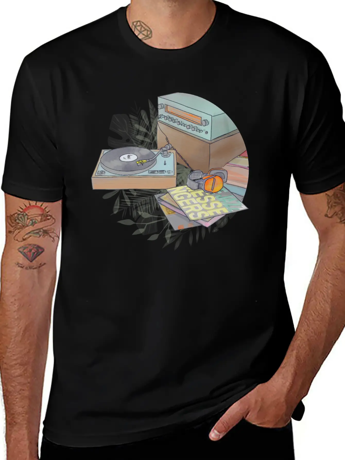 Jazz Vinyl Day Comfortable Minimalist Graphic Tee – Summer Style Essential