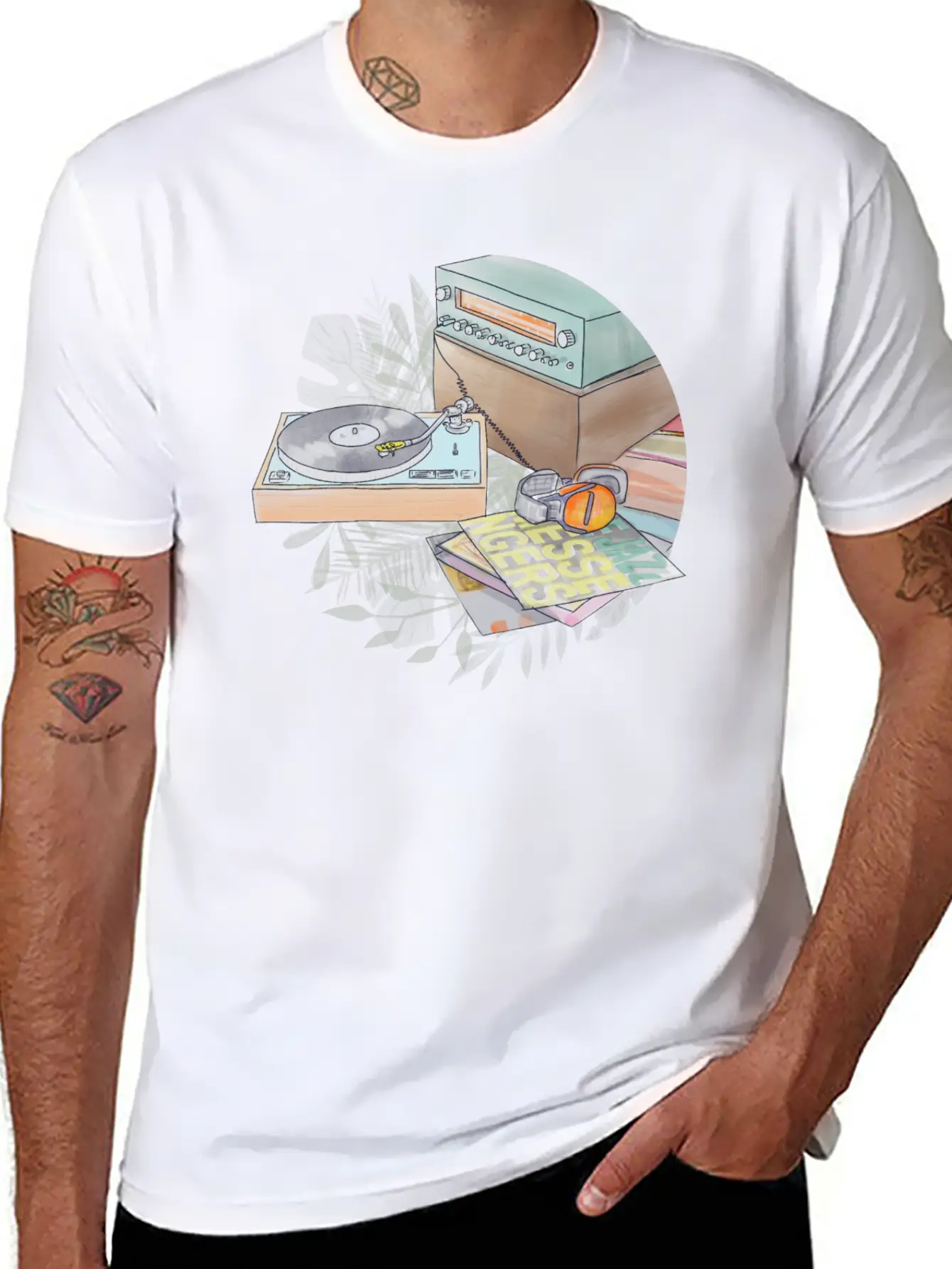 Jazz Vinyl Day Comfortable Minimalist Graphic Tee – Summer Style Essential