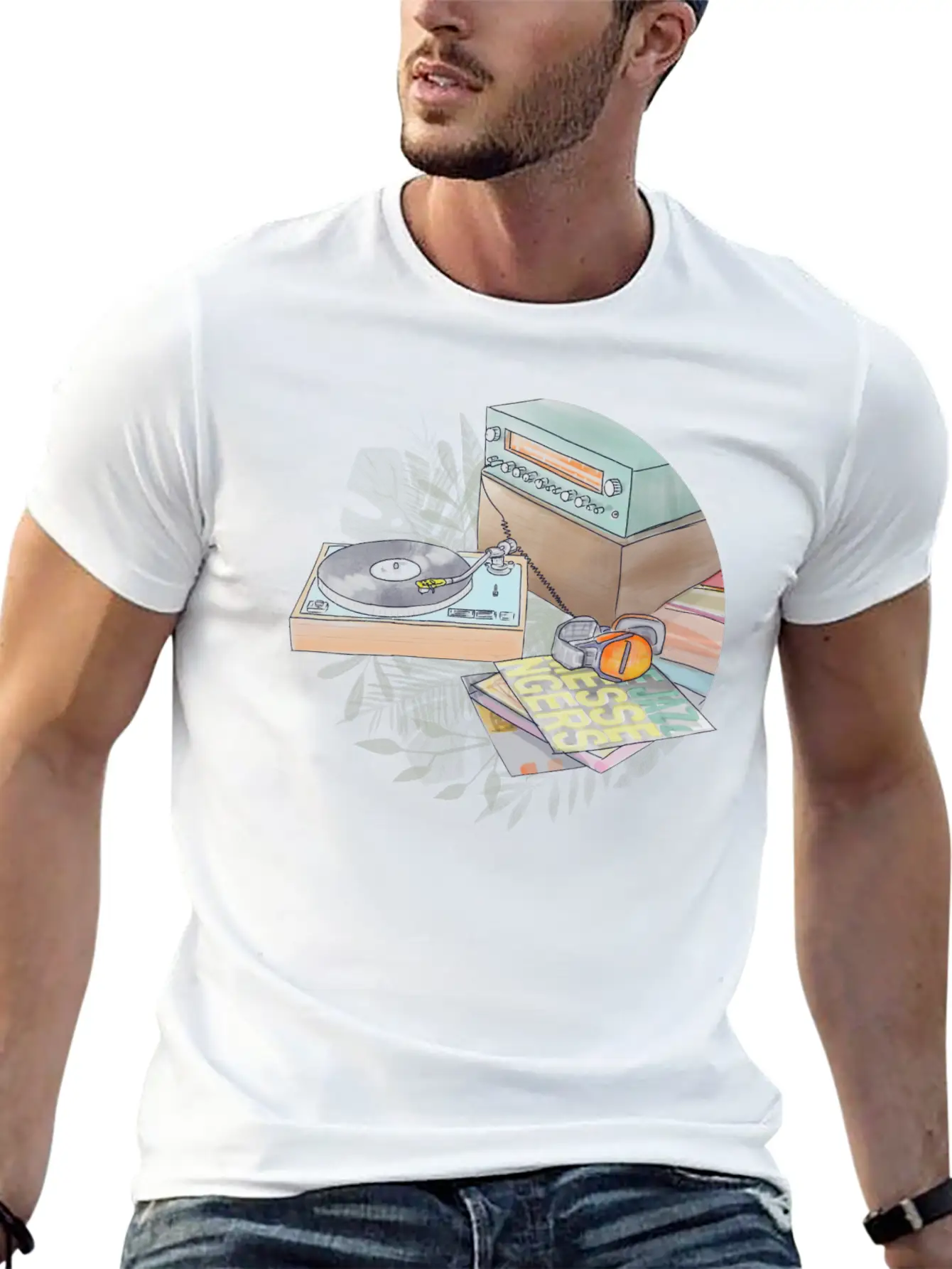 Jazz Vinyl Day Comfortable Minimalist Graphic Tee – Summer Style Essential