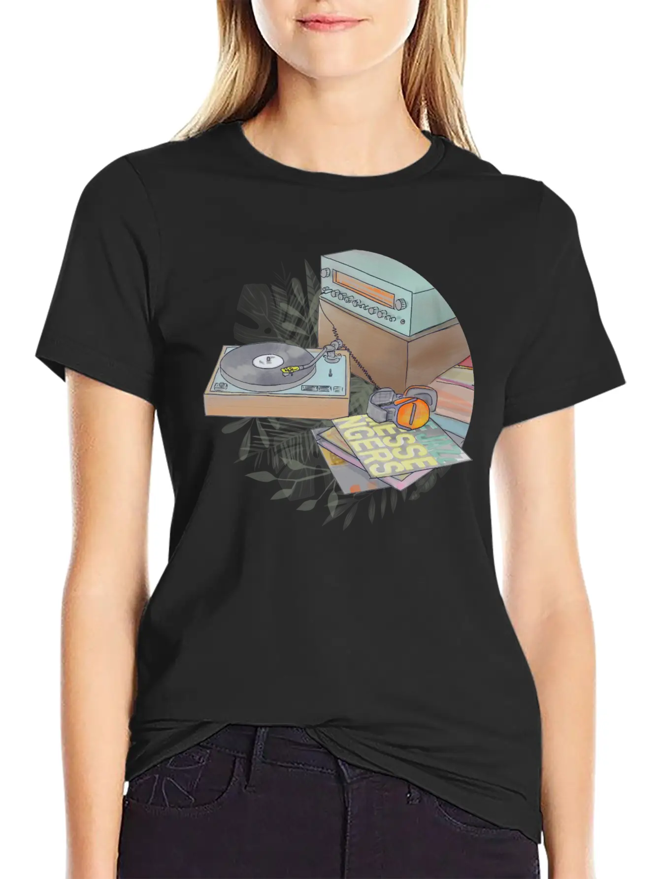 Jazz Vinyl Day Comfortable Minimalist Graphic Tee – Summer Style Essential