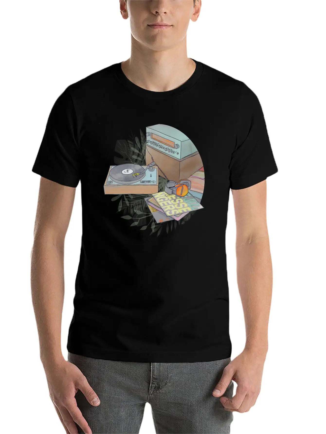 Jazz Vinyl Day Comfortable Minimalist Graphic Tee – Summer Style Essential