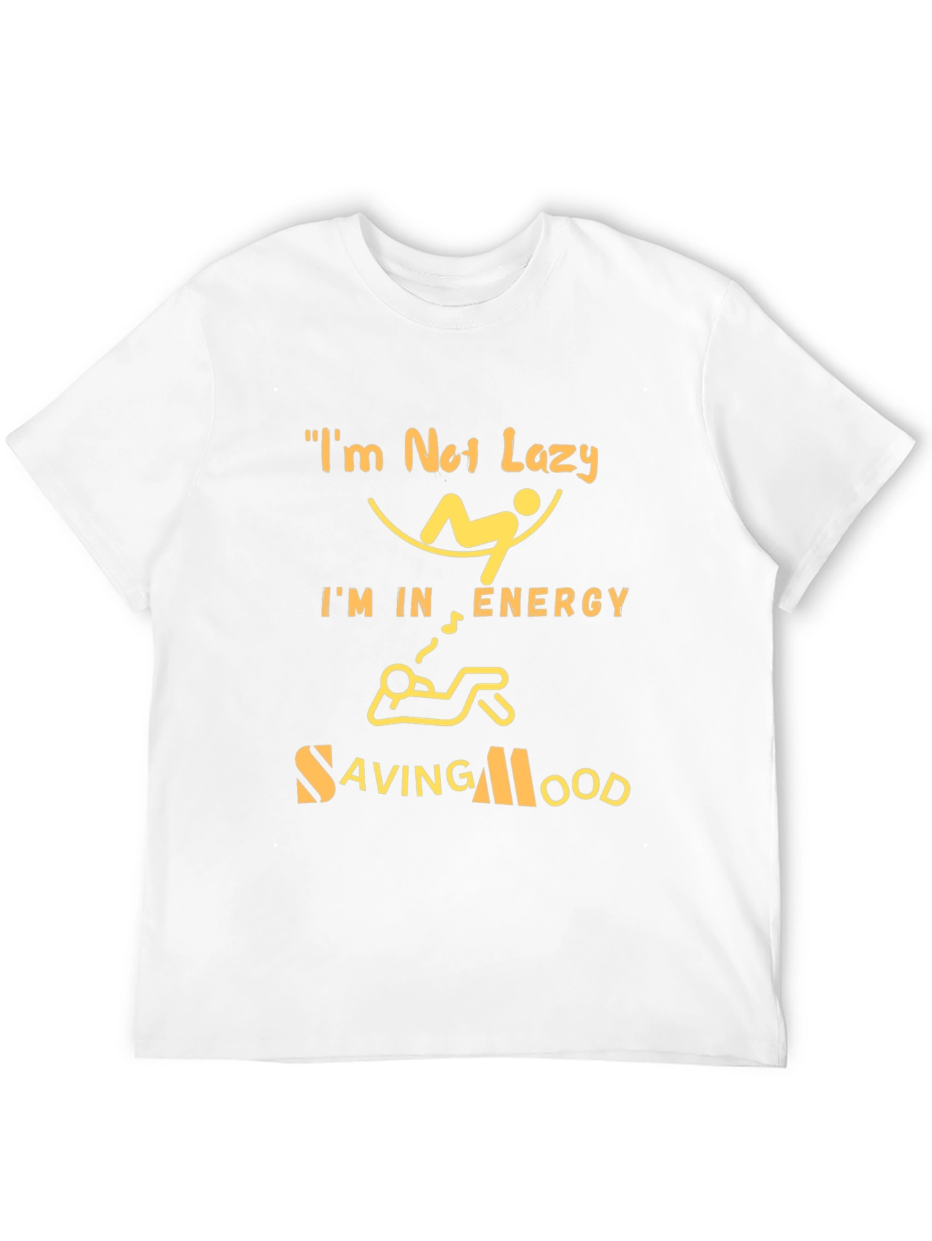 Energy Saving Mood Graphic Tee - Black