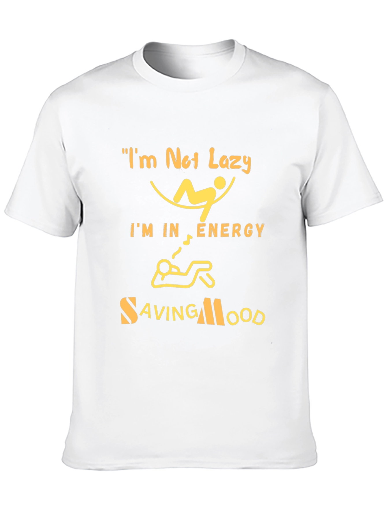 Energy Saving Mood Graphic Tee - Black