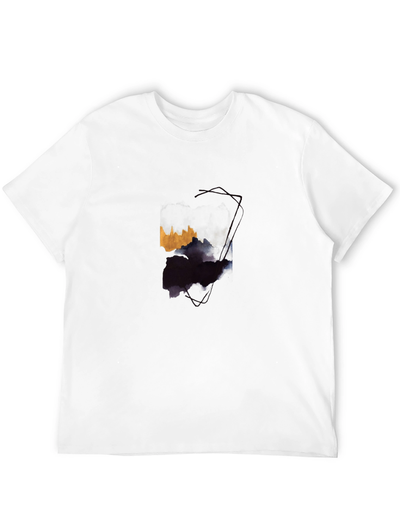 Abstract Art Graphic Black T-Shirt