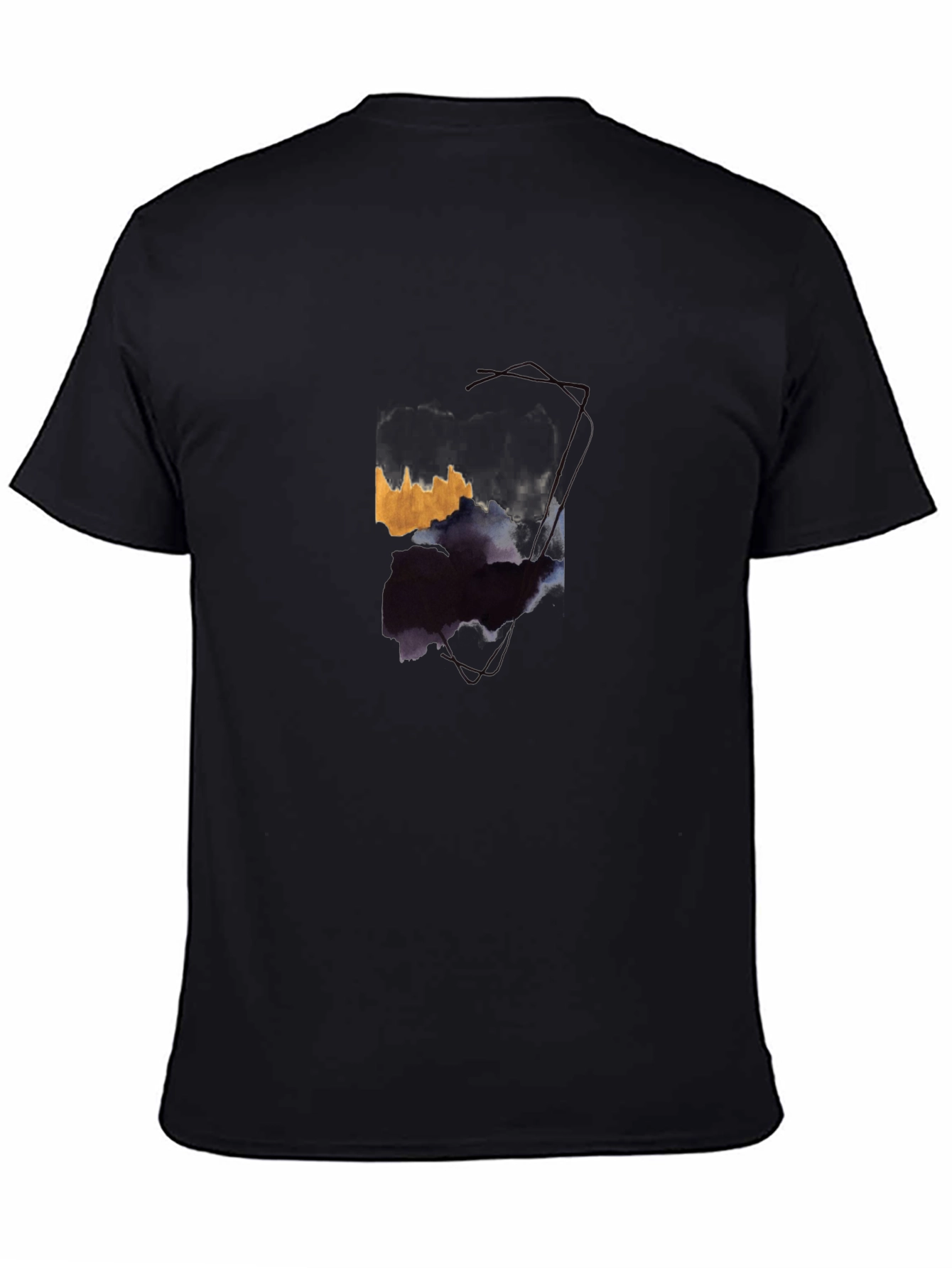 Abstract Art Graphic Black T-Shirt