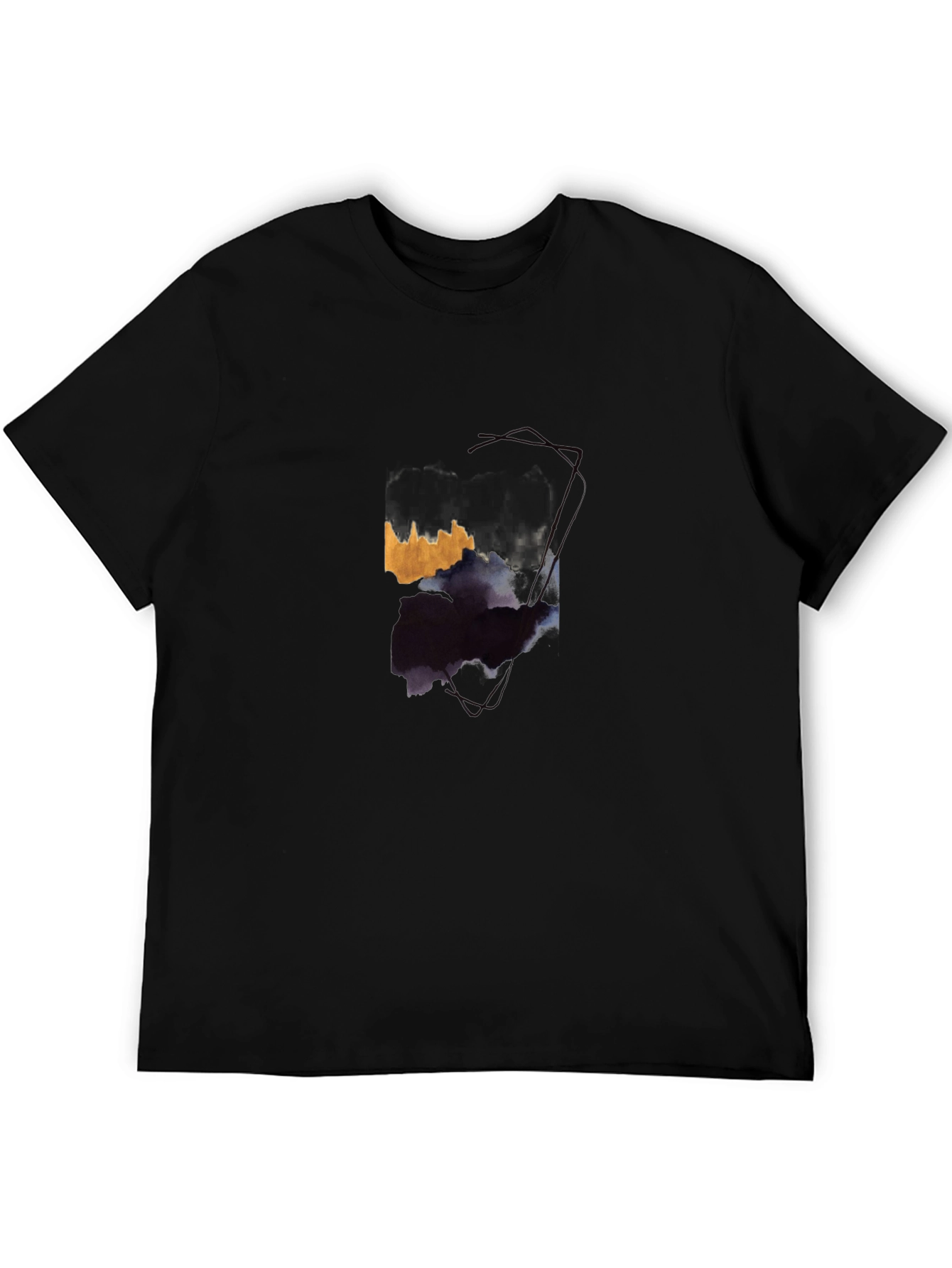 Abstract Art Graphic Black T-Shirt