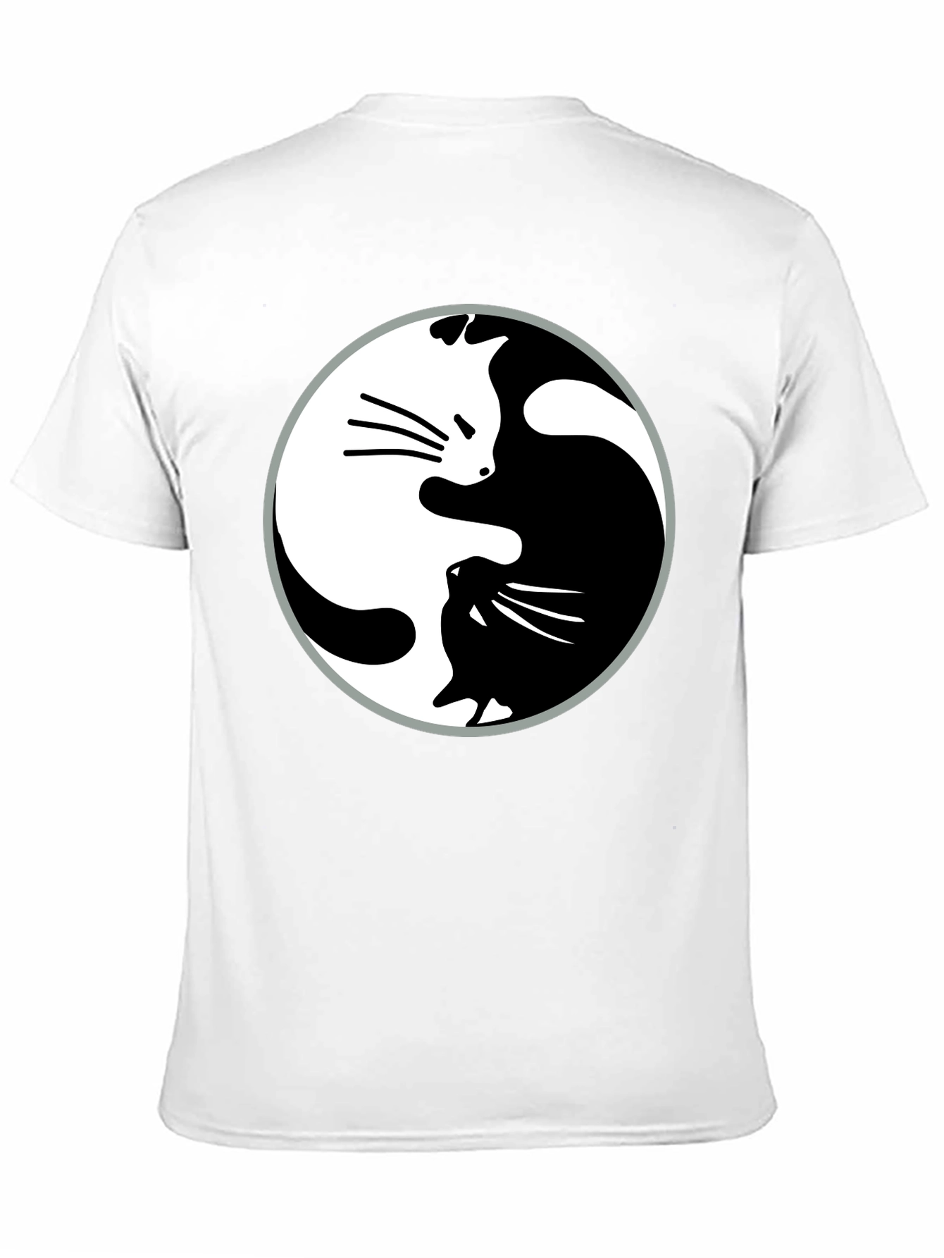Yin Yang Cats Graphic T-Shirt - Harmony & Balance