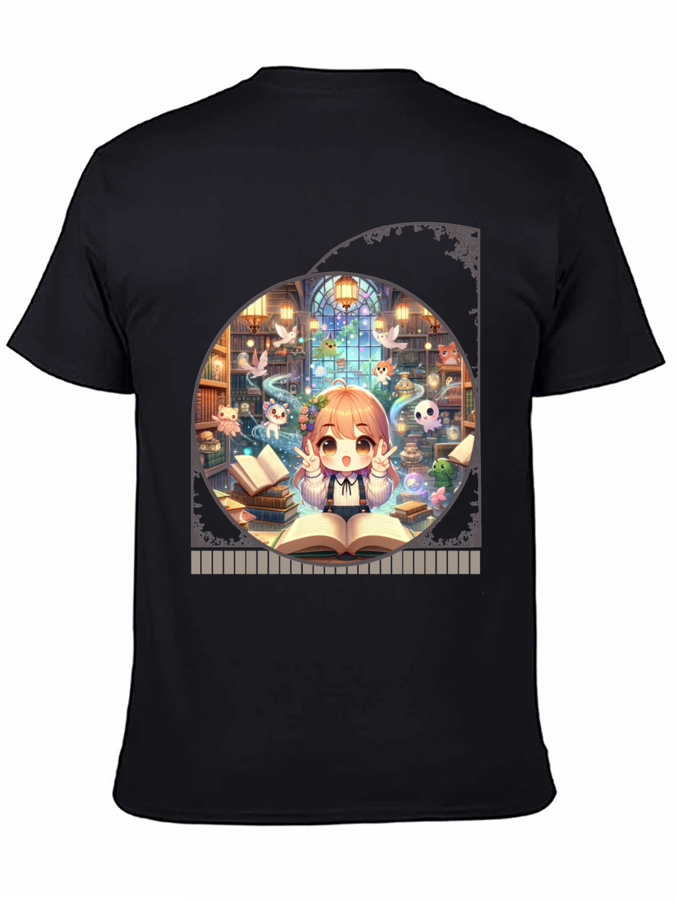 Anime Girl Reading T-Shirt - Kawaii Book Lover Tee
