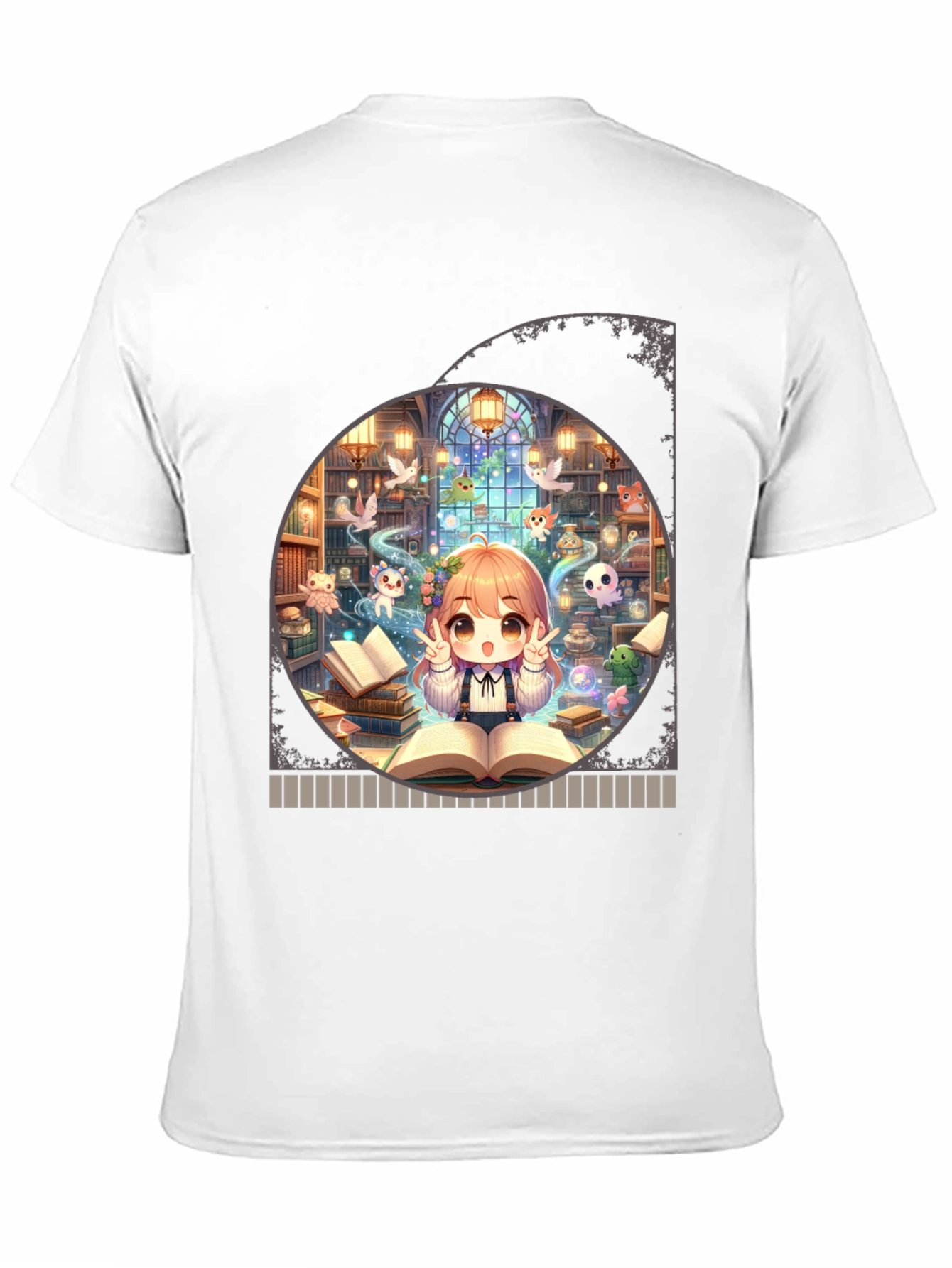 Anime Girl Reading T-Shirt - Kawaii Book Lover Tee