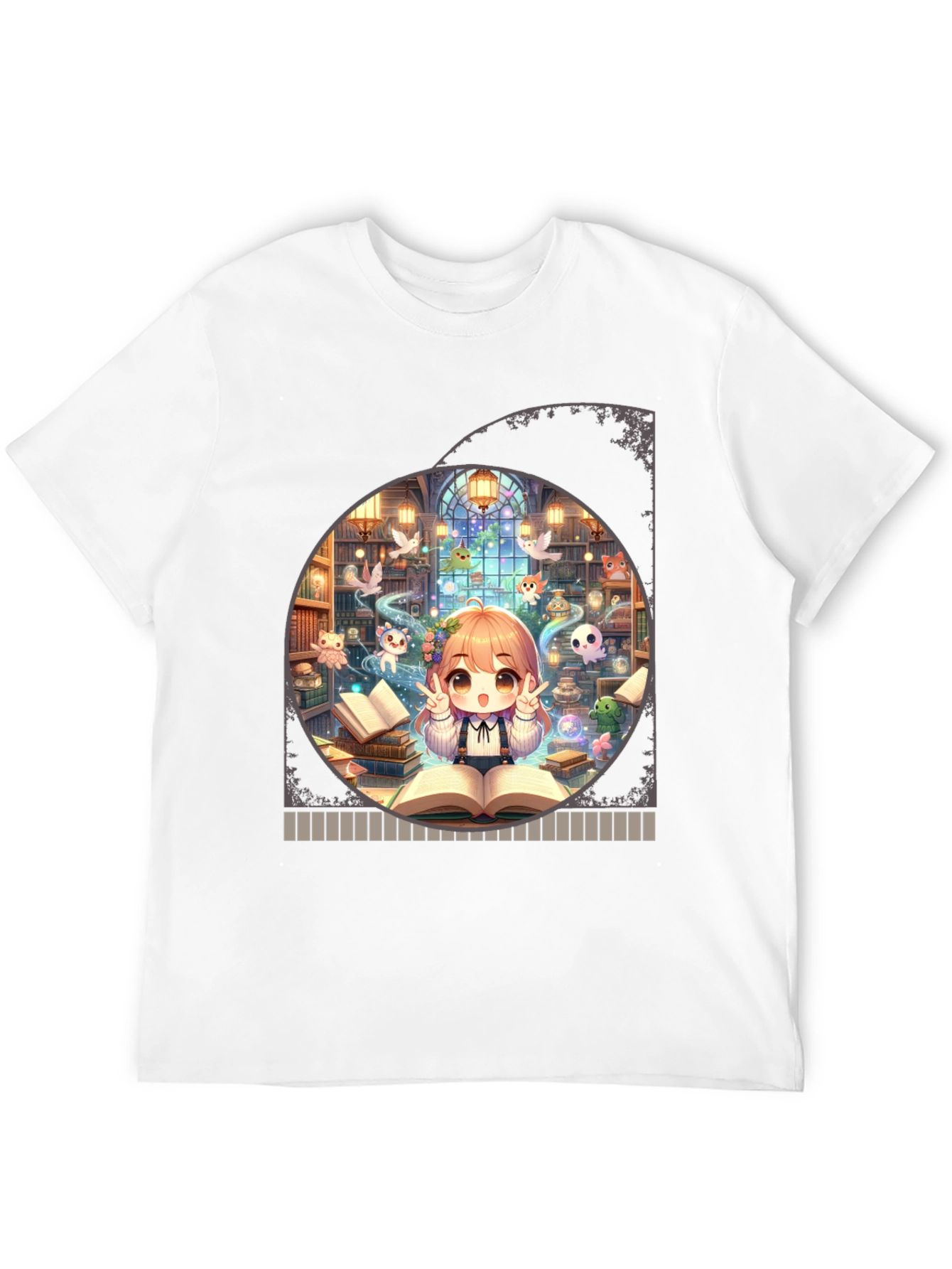Anime Girl Reading T-Shirt - Kawaii Book Lover Tee