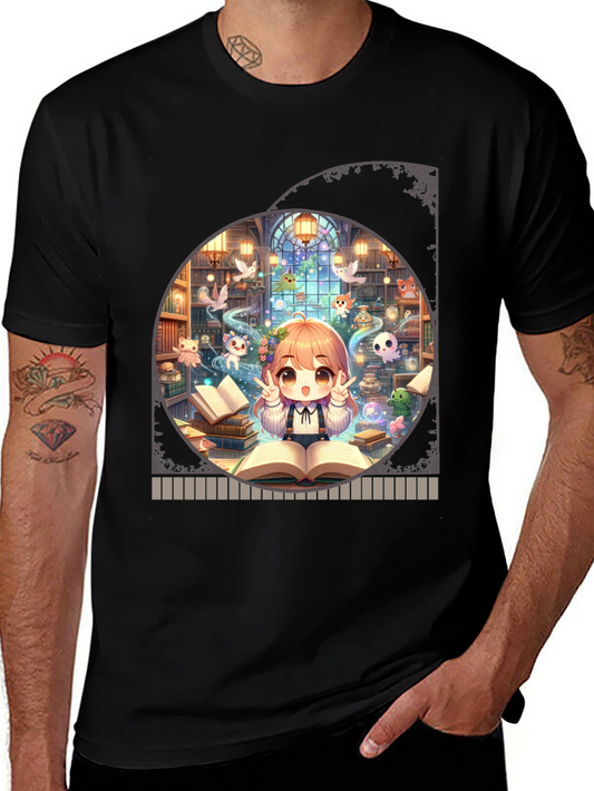 Anime Girl Reading T-Shirt - Kawaii Book Lover Tee