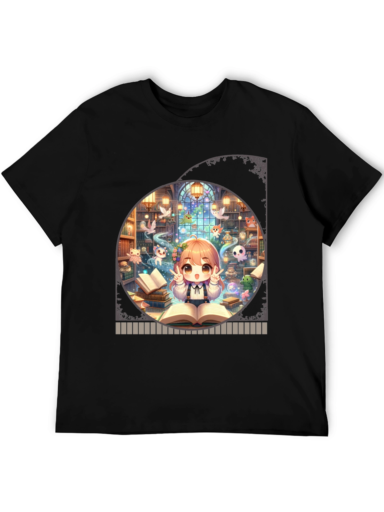 Anime Girl Reading T-Shirt - Kawaii Book Lover Tee