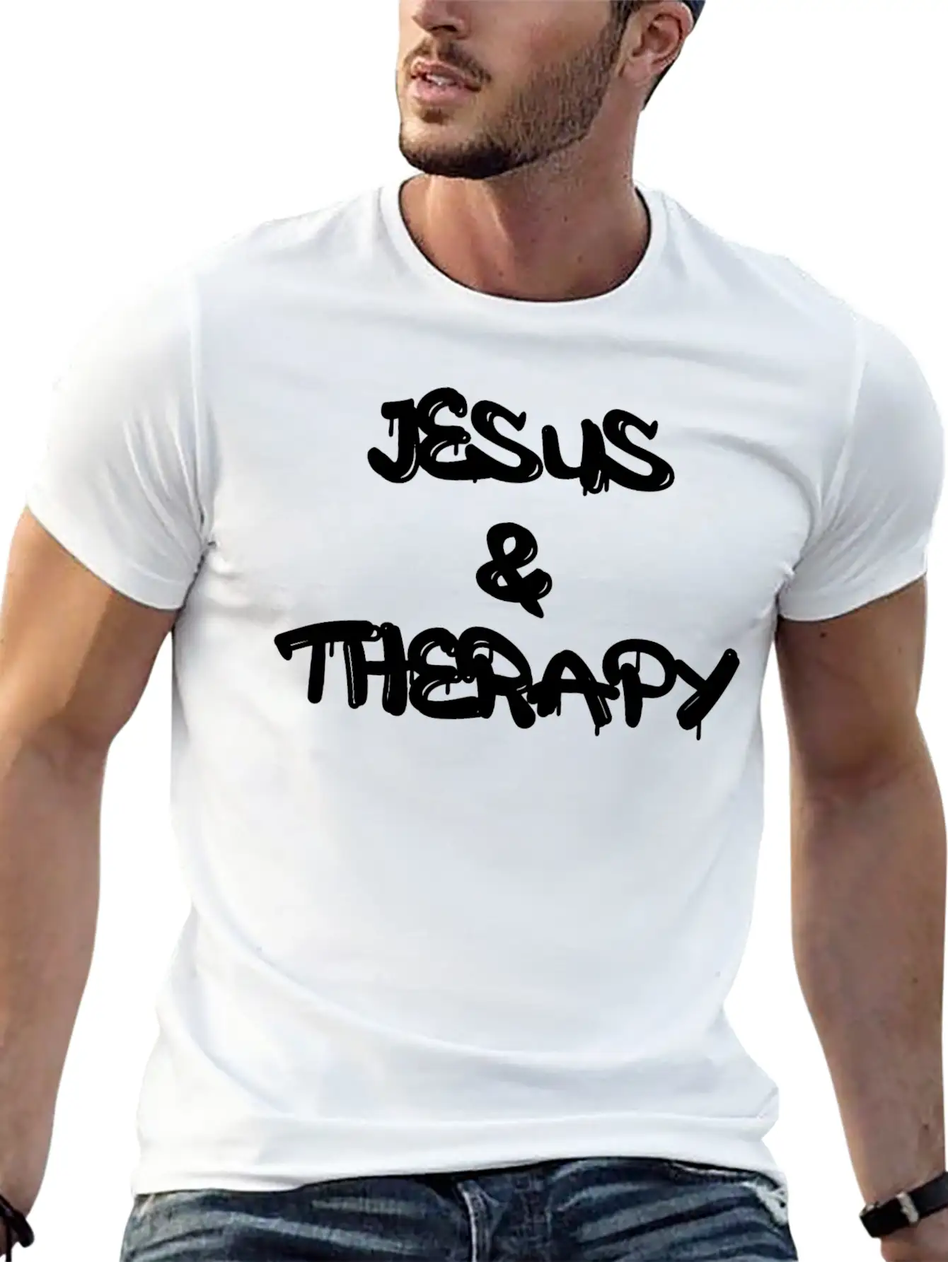 Jesus And Therapy Timeless Short Sleeve Tee – Comfy And Minimalist Design