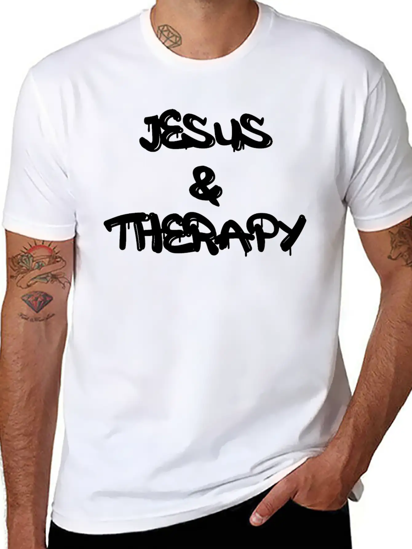 Jesus And Therapy Timeless Short Sleeve Tee – Comfy And Minimalist Design