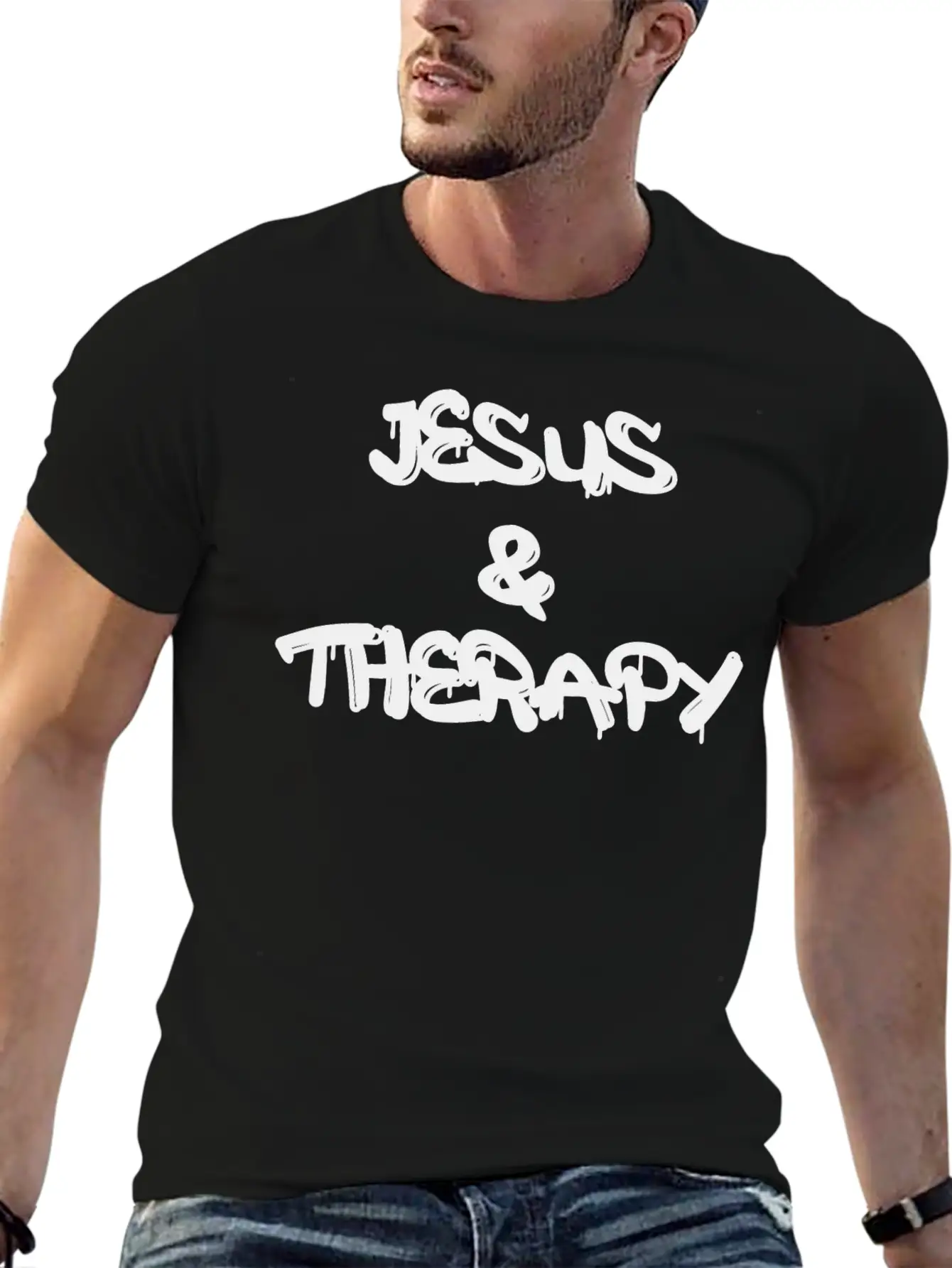 Jesus And Therapy Timeless Short Sleeve Tee – Comfy And Minimalist Design