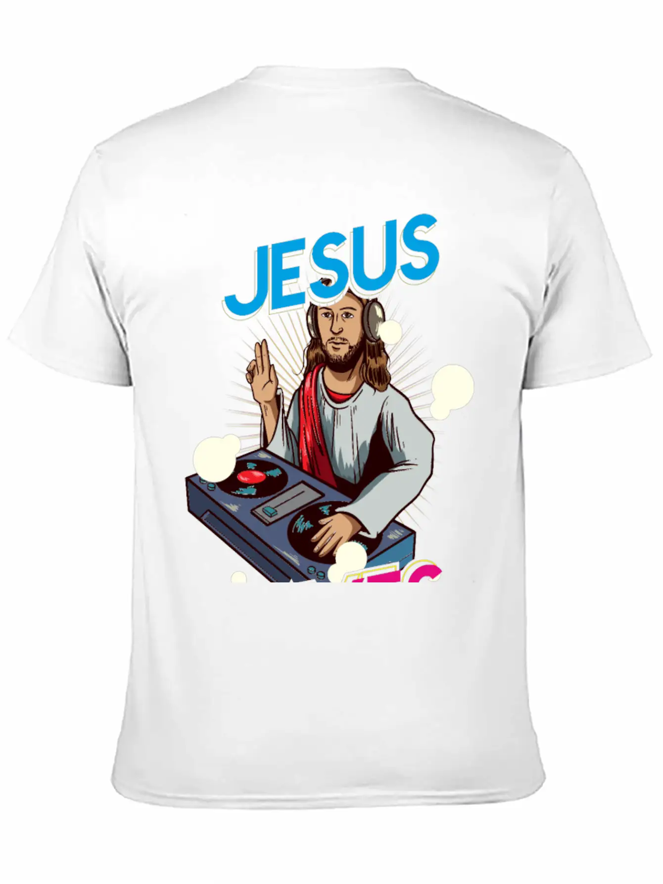 Jesus Raves Funny EDM Music Basic Graphic T-Shirt – Daily Comfort In Soft Cotton