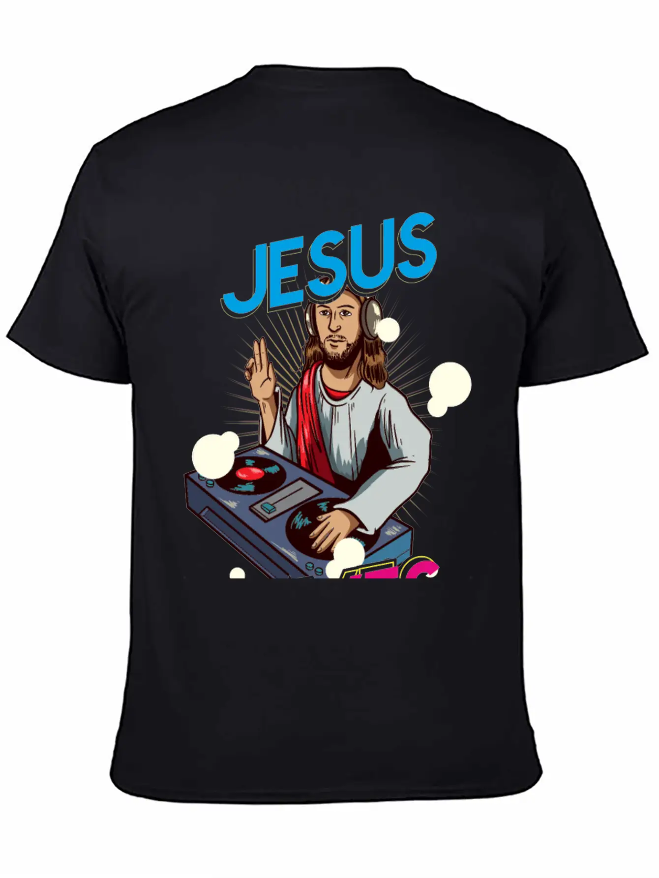 Jesus Raves Funny EDM Music Basic Graphic T-Shirt – Daily Comfort In Soft Cotton
