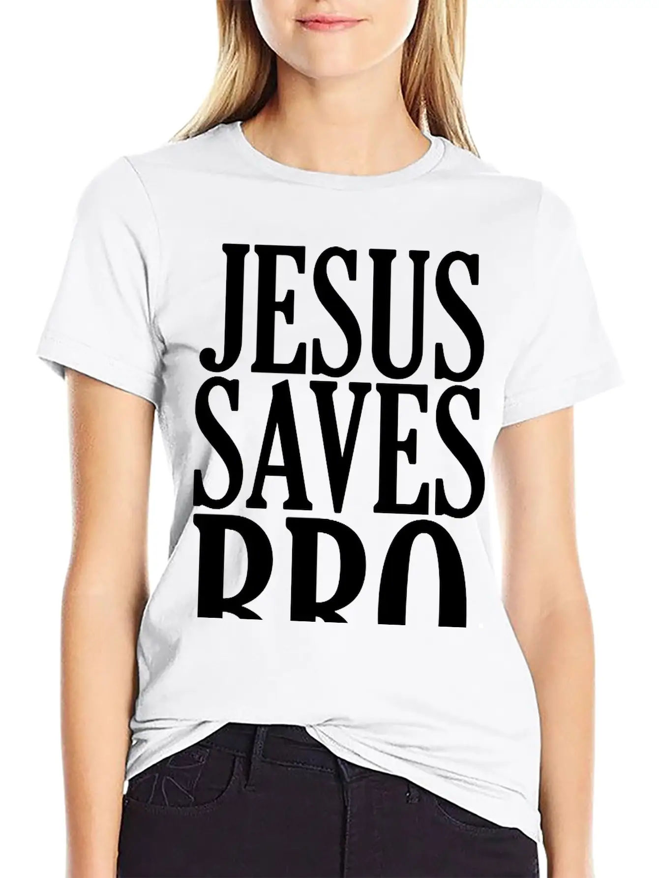 JESUS SAVES BRO Christian Gospel Christmas T-shirt Unisex Short Sleeve Soft Cotton T-Shirt – Casual Everyday Wear