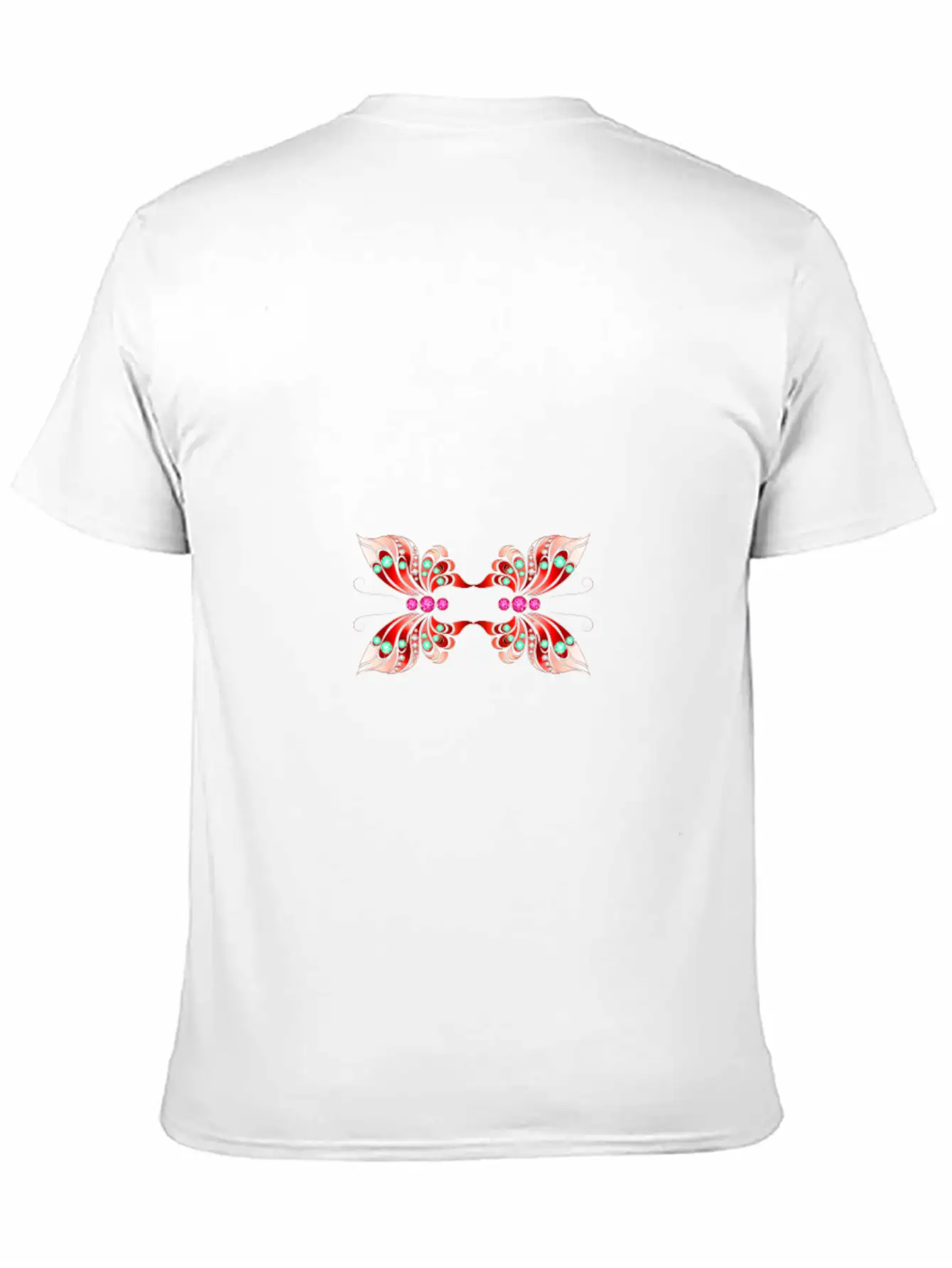 Jewelry Butterfly Red Shape Basic Graphic T-Shirt – Daily Comfort In Soft Cotton