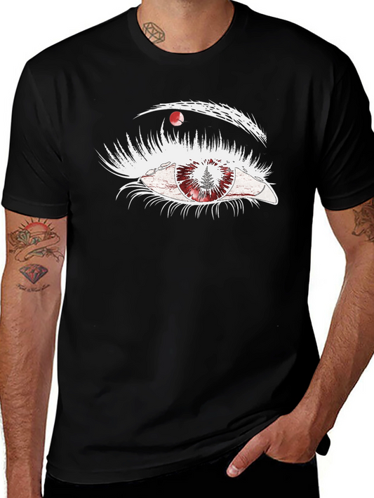 Eye Forest Graphic Tee - Unisex Black Cotton T-Shirt