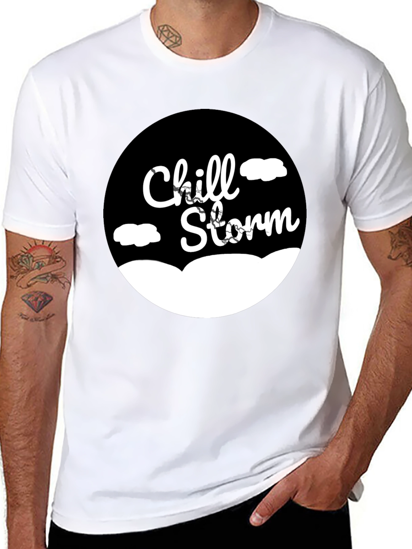 Chill Storm Black Graphic T-Shirt