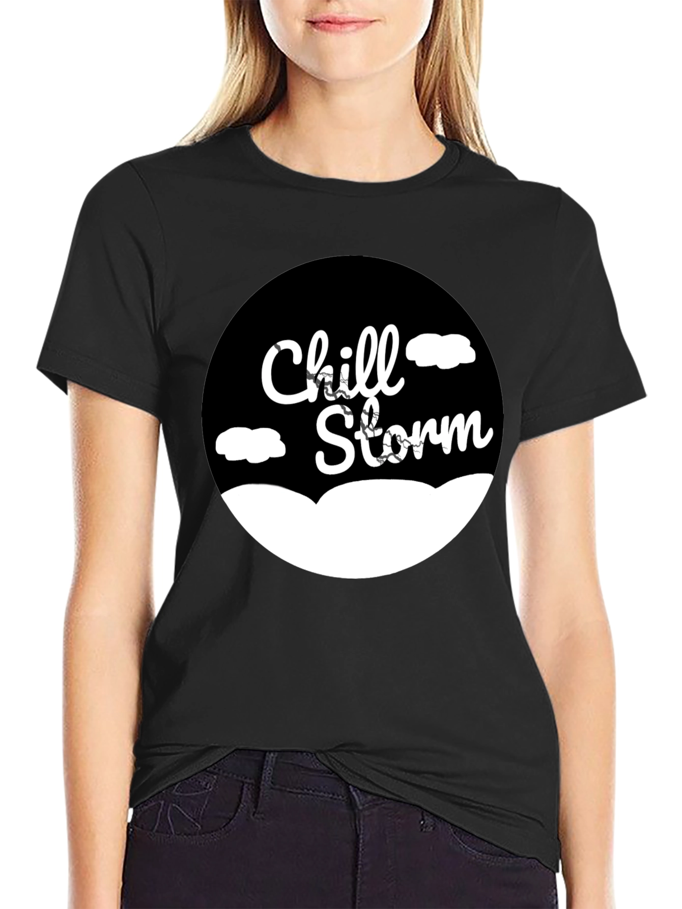 Chill Storm Black Graphic T-Shirt
