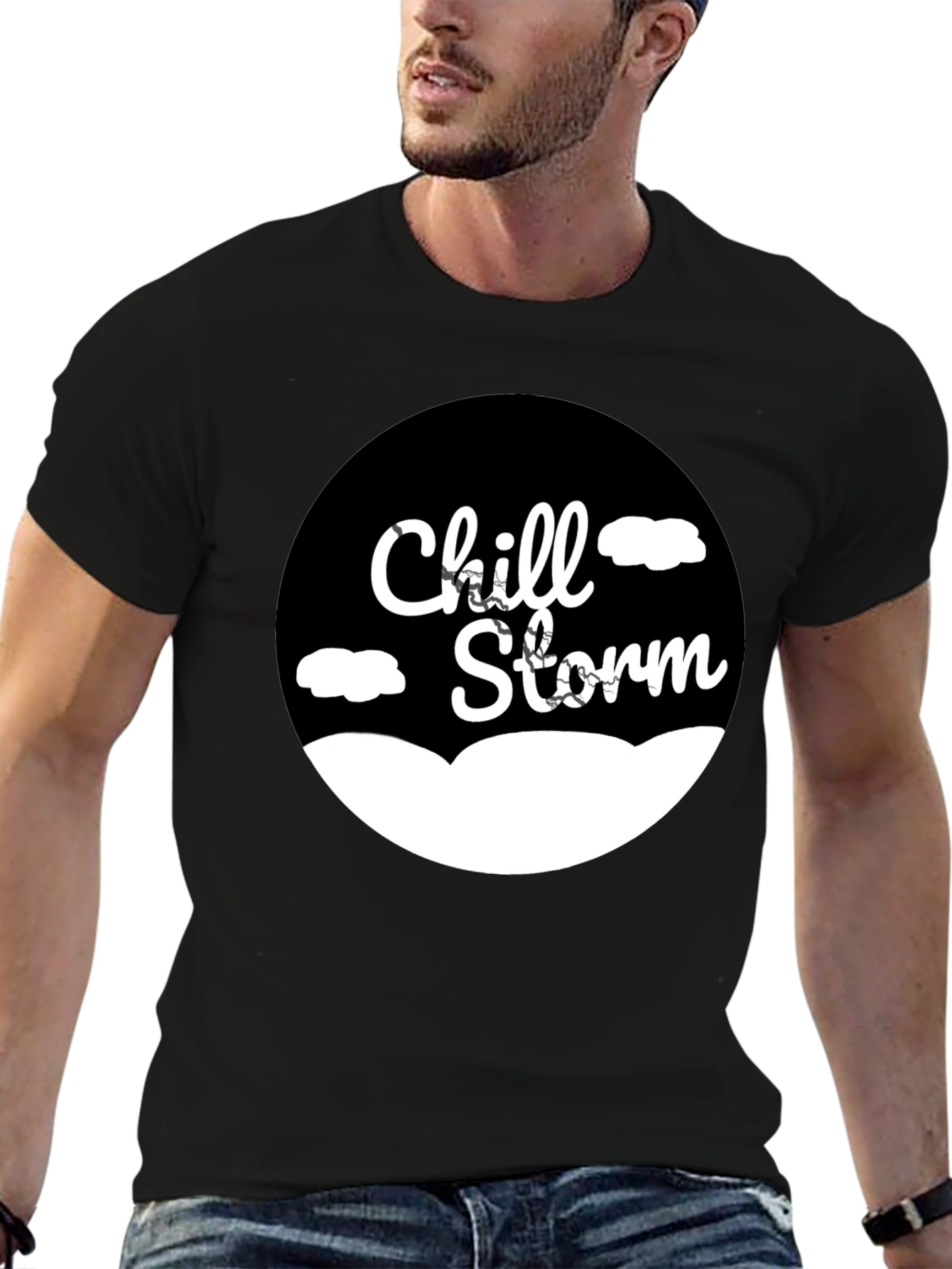 Chill Storm Black Graphic T-Shirt