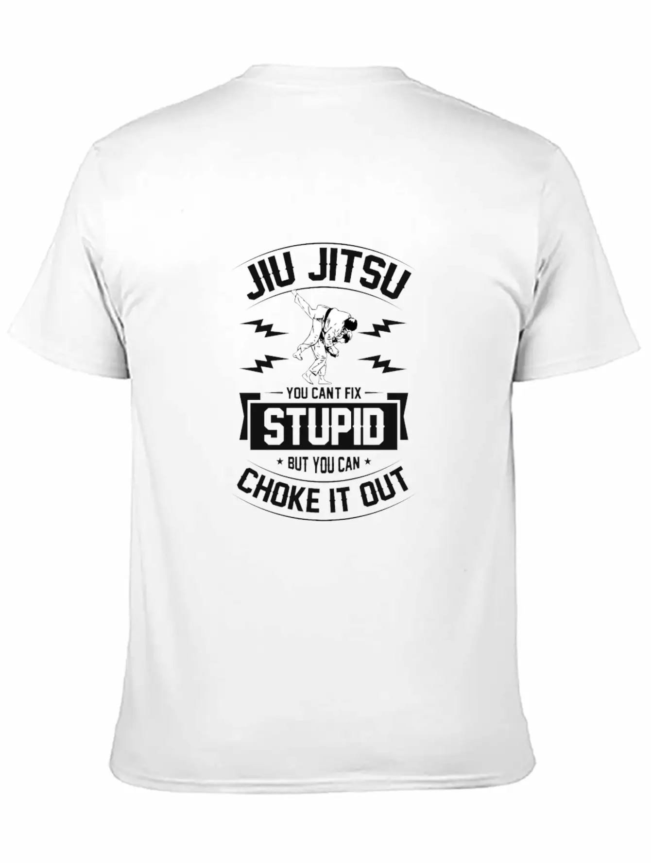 Jiu Jitsu You Can't Fix Stupid But You Can Choke I Timeless Short Sleeve Tee – Comfy And Minimalist Design