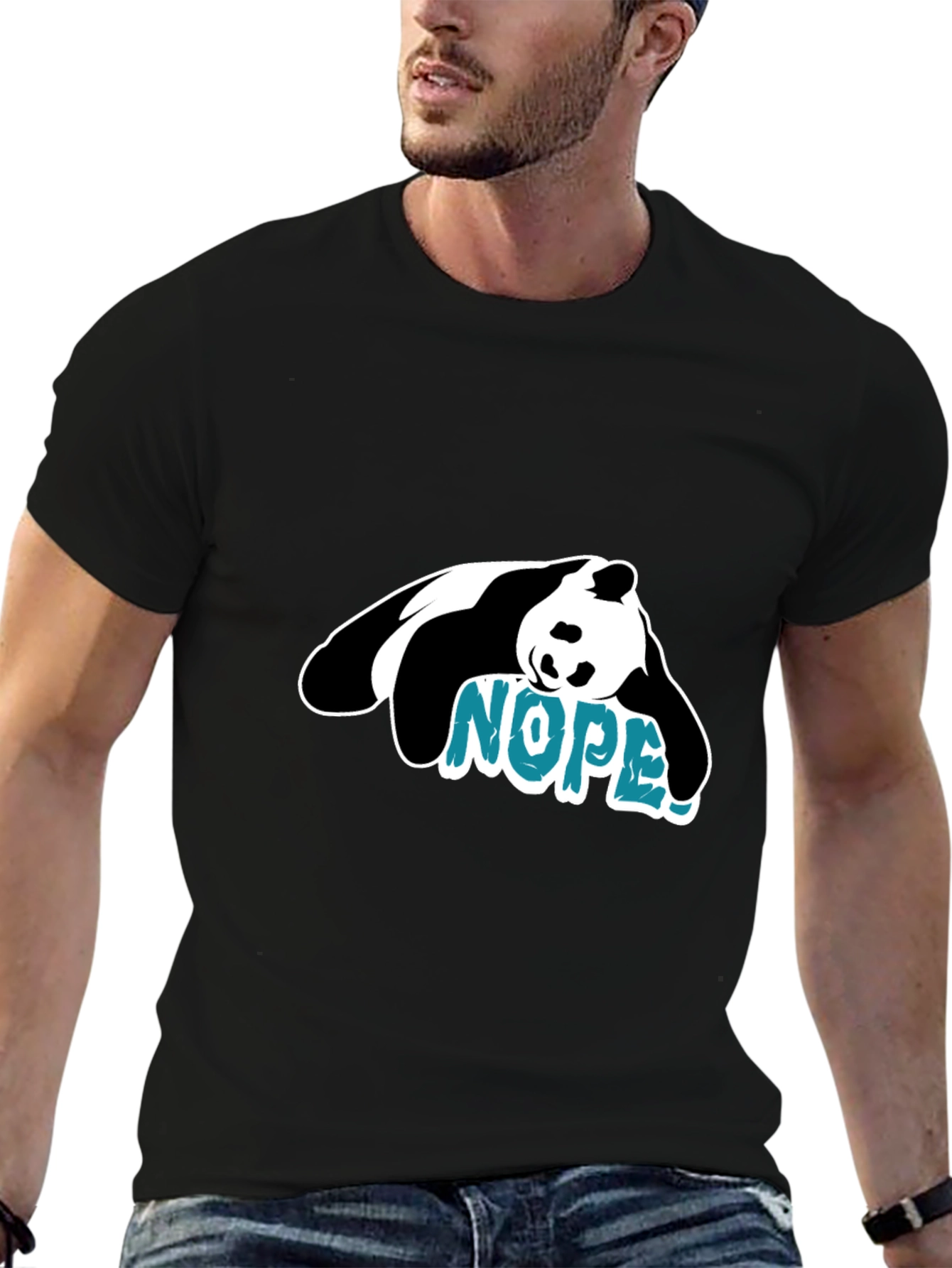 Nope Panda Graphic Tee - Lazy Day Vibes
