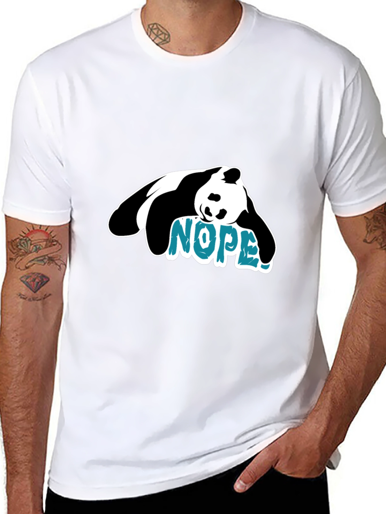 Nope Panda Graphic Tee - Lazy Day Vibes