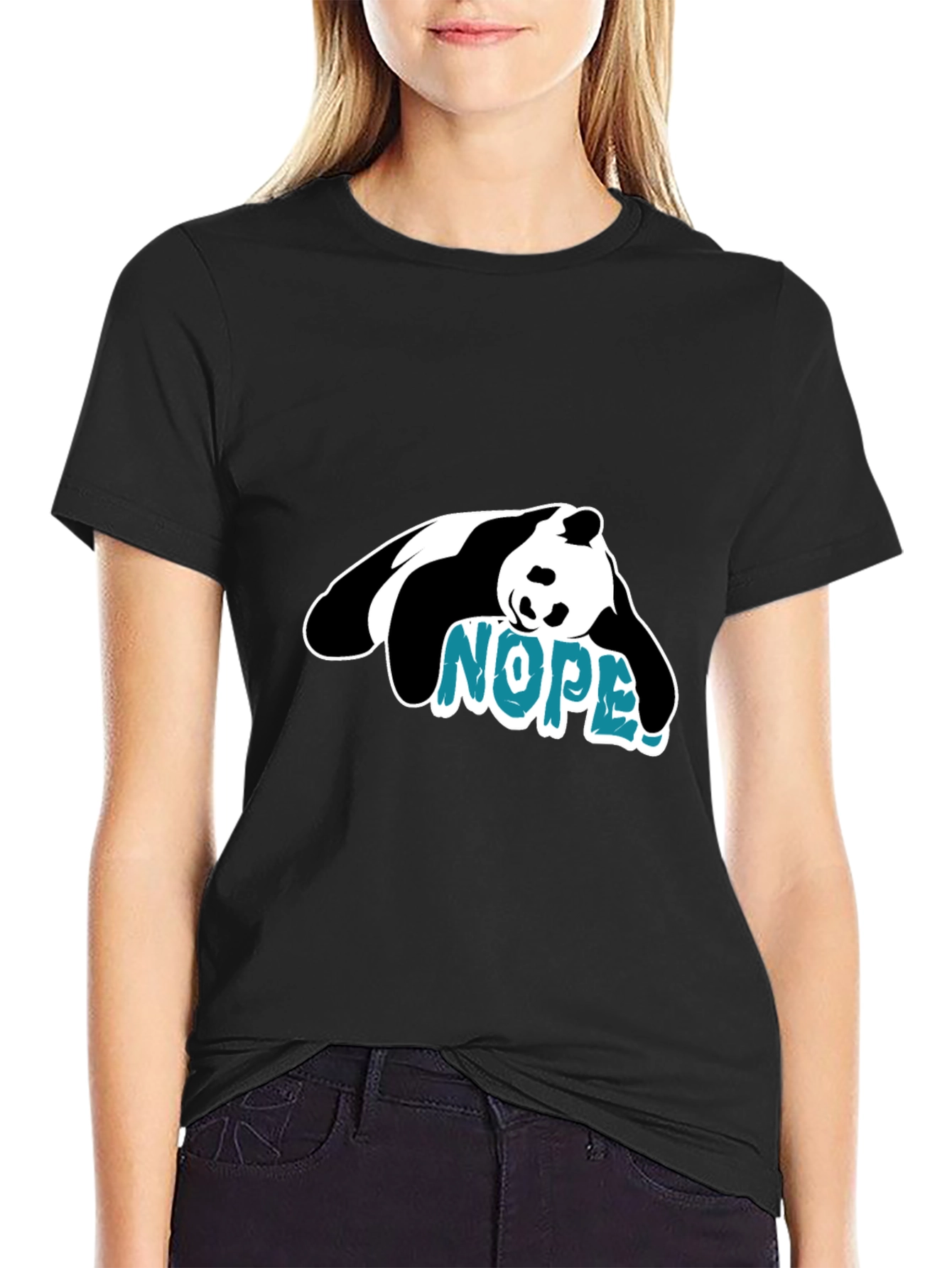 Nope Panda Graphic Tee - Lazy Day Vibes