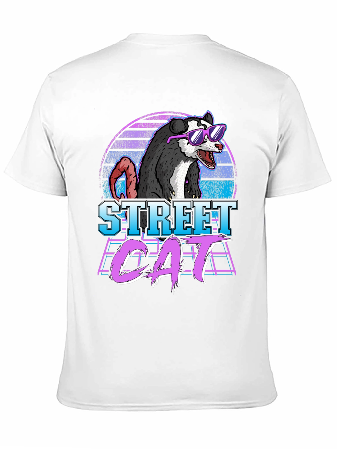 Street Cat Graphic Tee - Opossum in Sunglasses