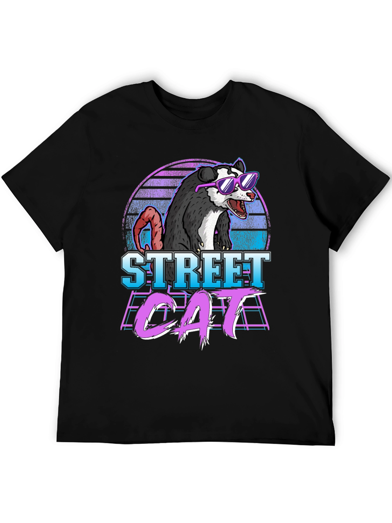 Street Cat Graphic Tee - Opossum in Sunglasses