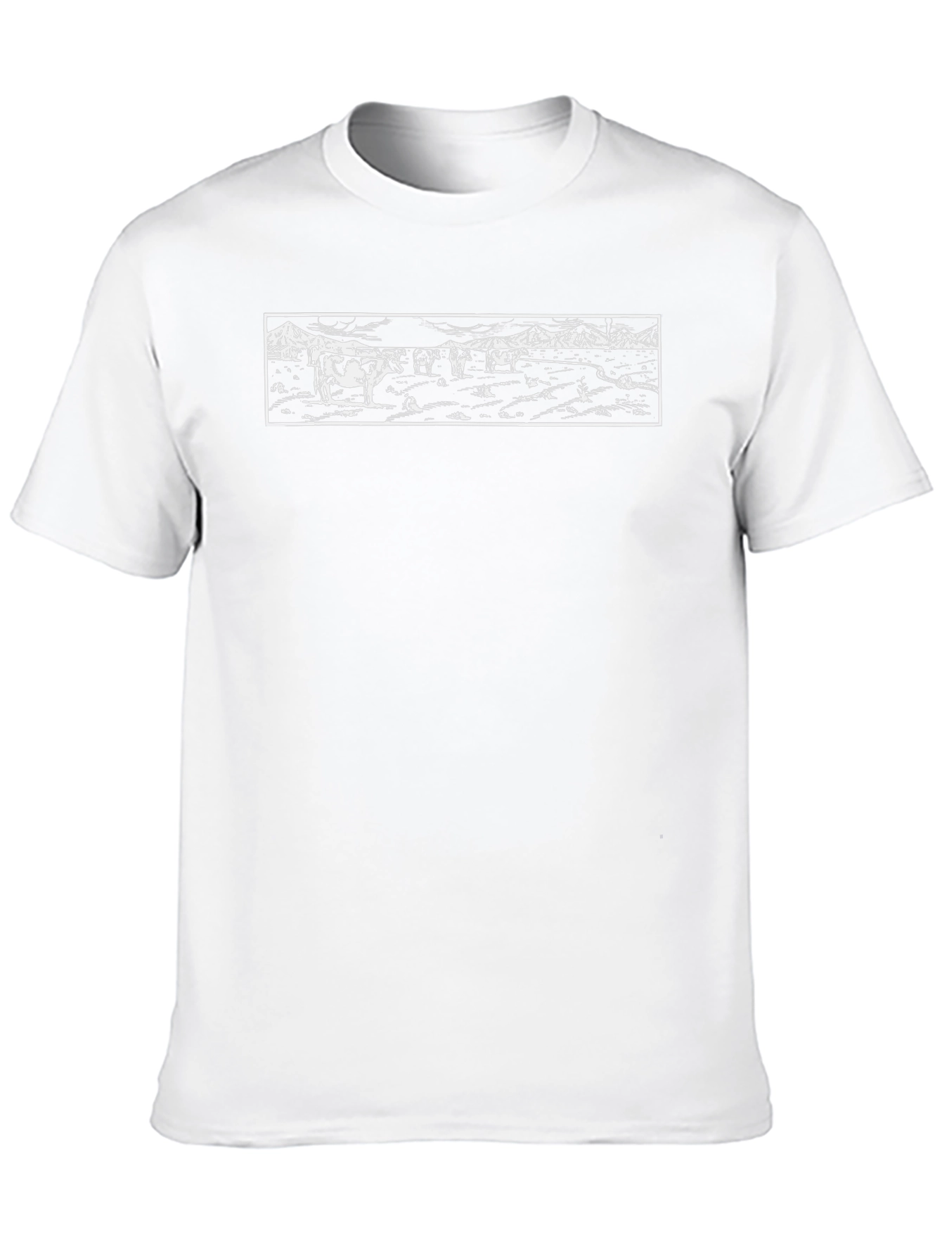 Cow Landscape Graphic Tee - Black