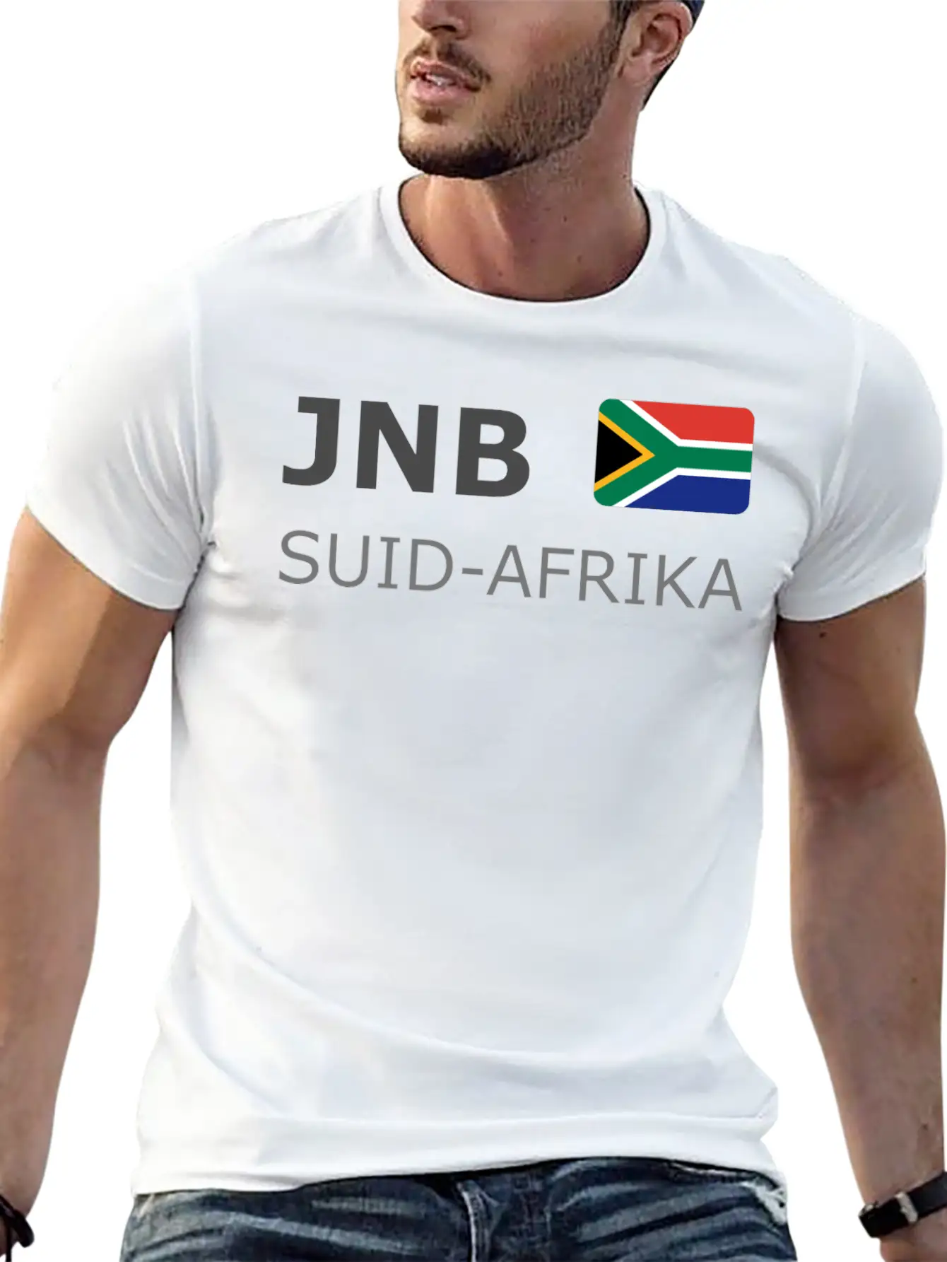 JNB SUID-AFRIKA Dark-lettered 400 Dpi Stylish Everyday T-Shirt – Unisex Basic Cotton Tee