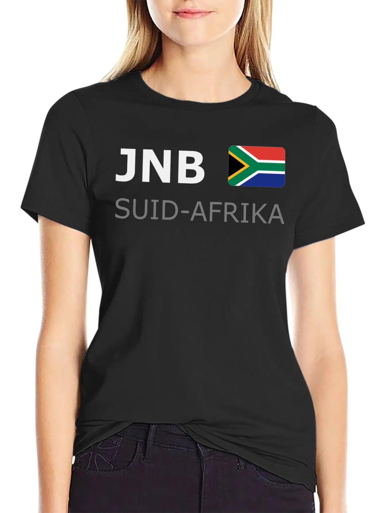 JNB SUID-AFRIKA Dark-lettered 400 Dpi Stylish Everyday T-Shirt – Unisex Basic Cotton Tee