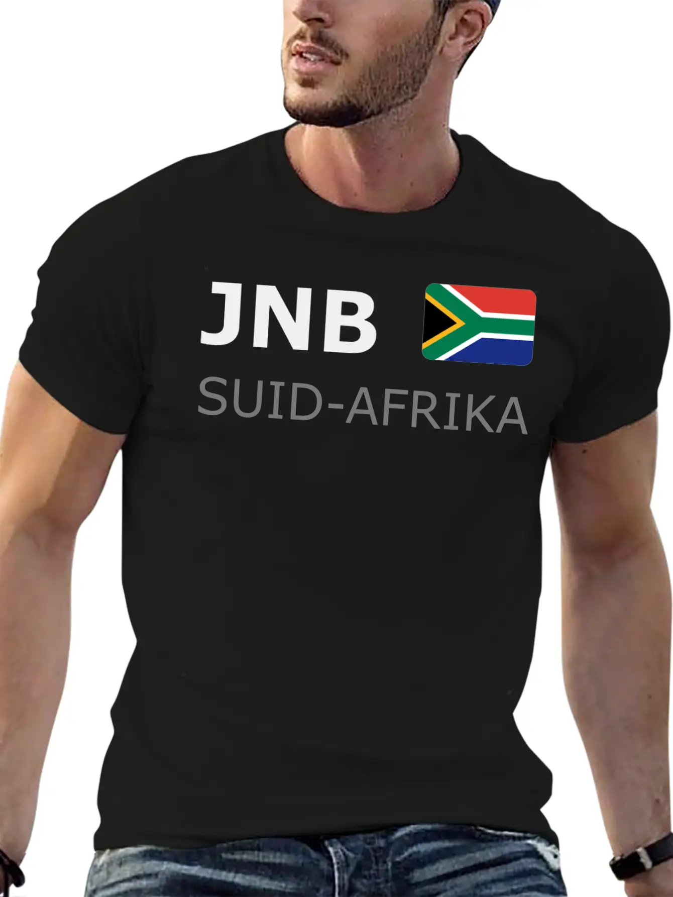 JNB SUID-AFRIKA Dark-lettered 400 Dpi Stylish Everyday T-Shirt – Unisex Basic Cotton Tee