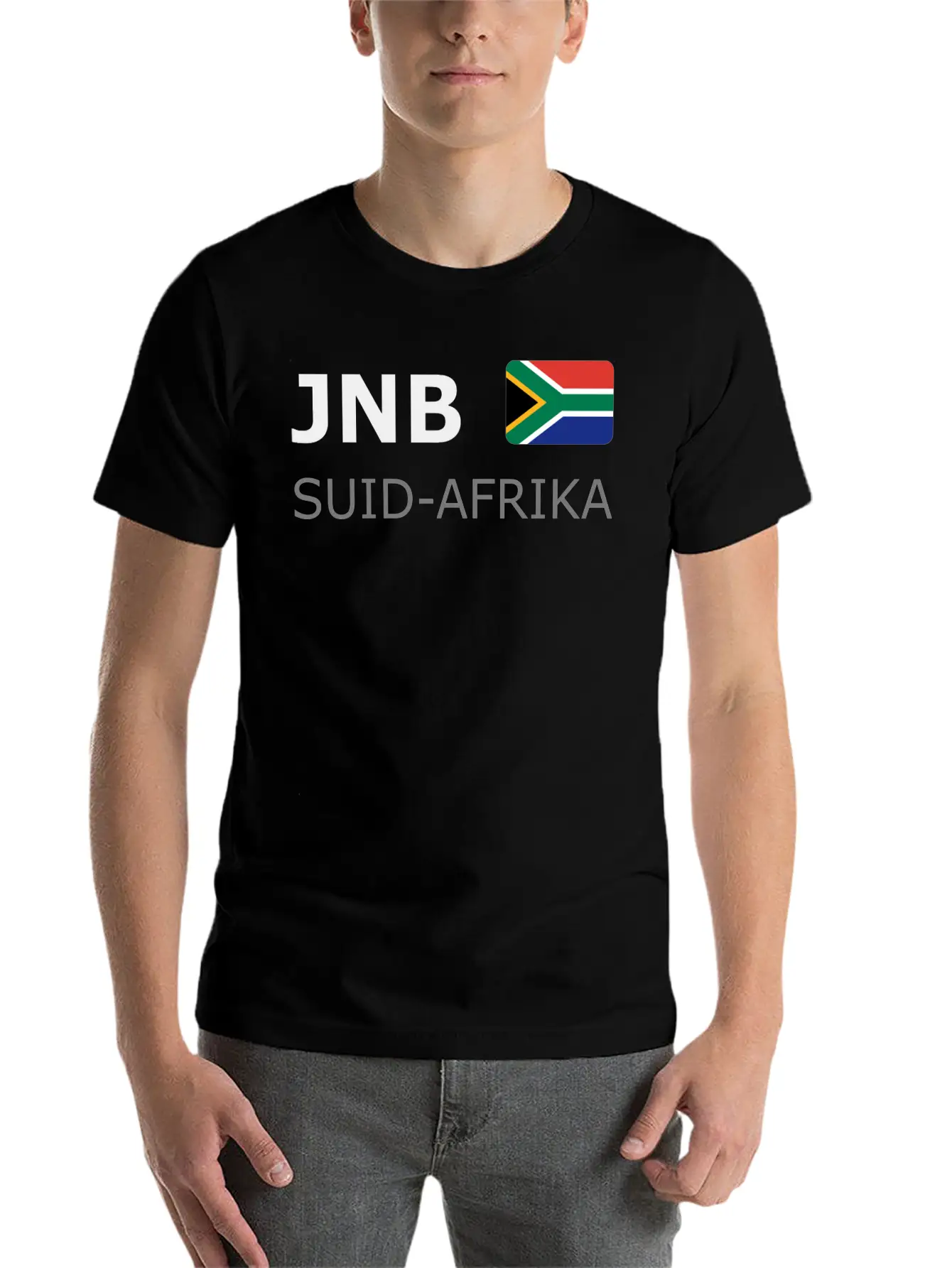 JNB SUID-AFRIKA Dark-lettered 400 Dpi Stylish Everyday T-Shirt – Unisex Basic Cotton Tee