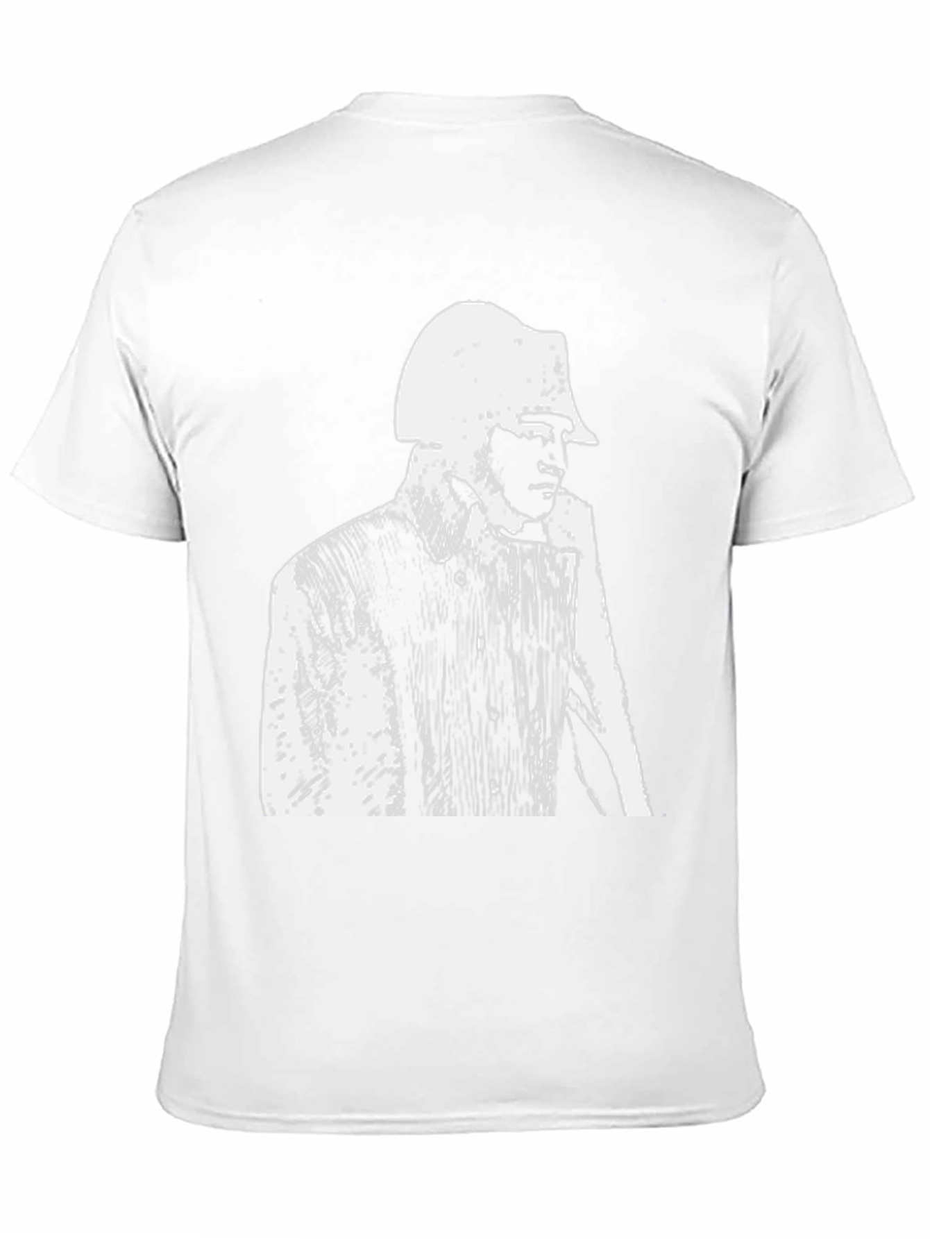Black T-Shirt with Film Noir Detective Print