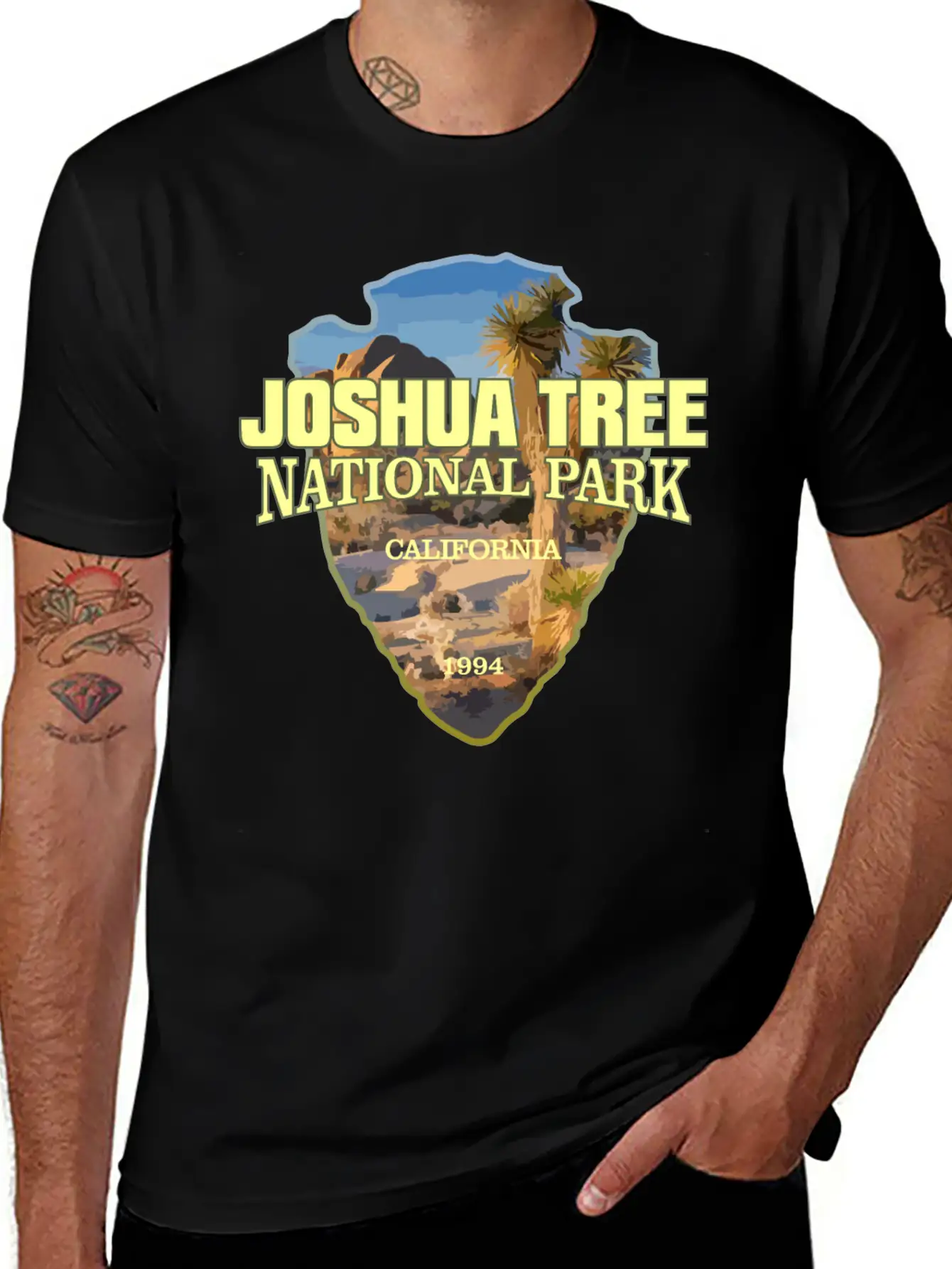 Joshua Tree NP (arrowhead) Stylish Everyday T-Shirt – Unisex Basic Cotton Tee