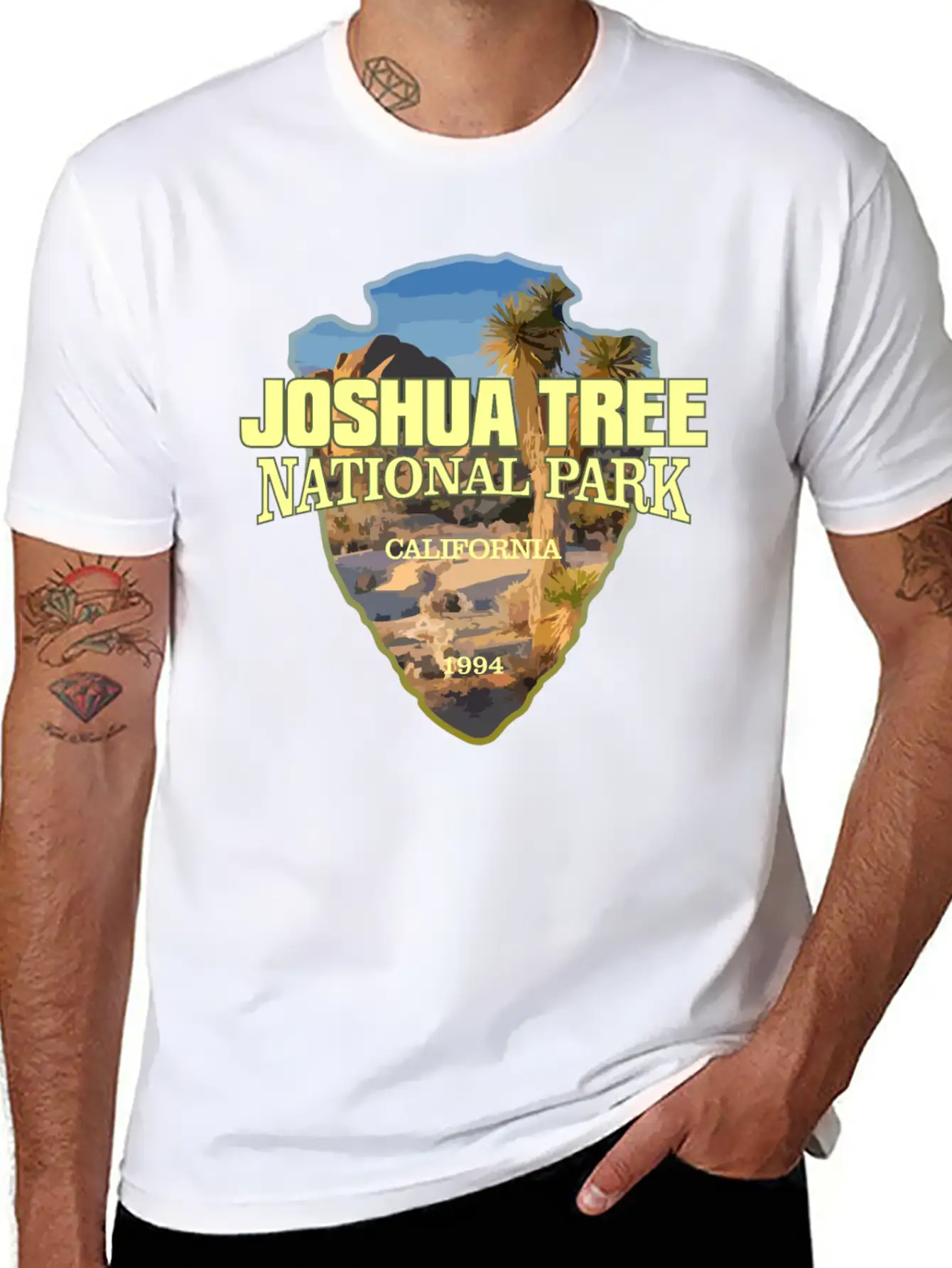 Joshua Tree NP (arrowhead) Stylish Everyday T-Shirt – Unisex Basic Cotton Tee