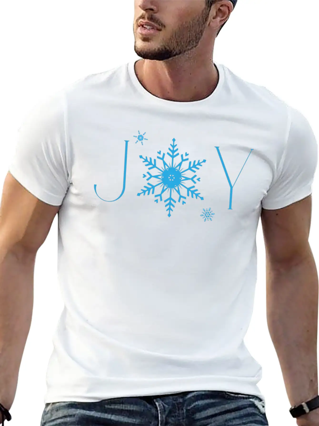Joy & A Snowflake Basic Graphic T-Shirt – Daily Comfort In Soft Cotton