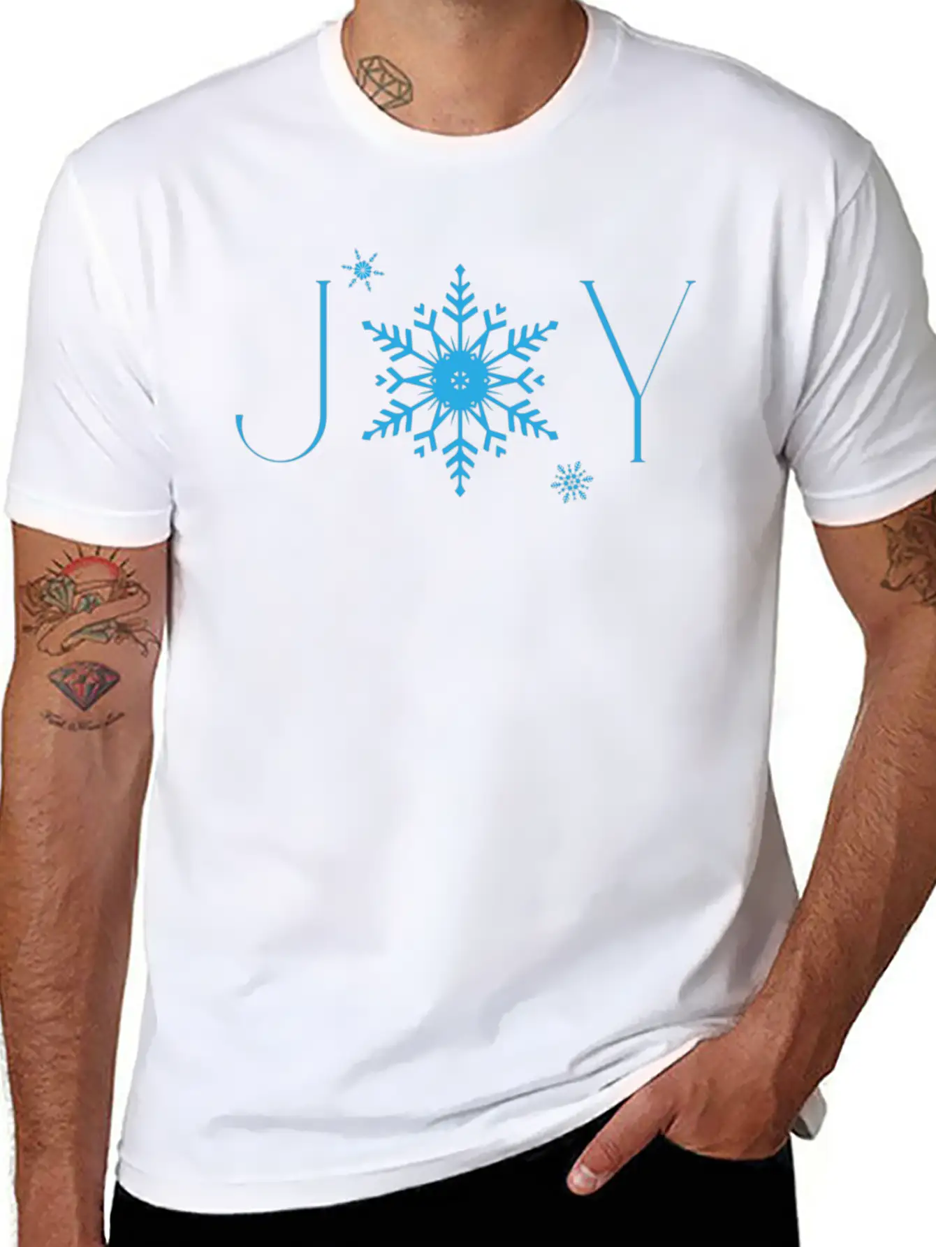 Joy & A Snowflake Basic Graphic T-Shirt – Daily Comfort In Soft Cotton
